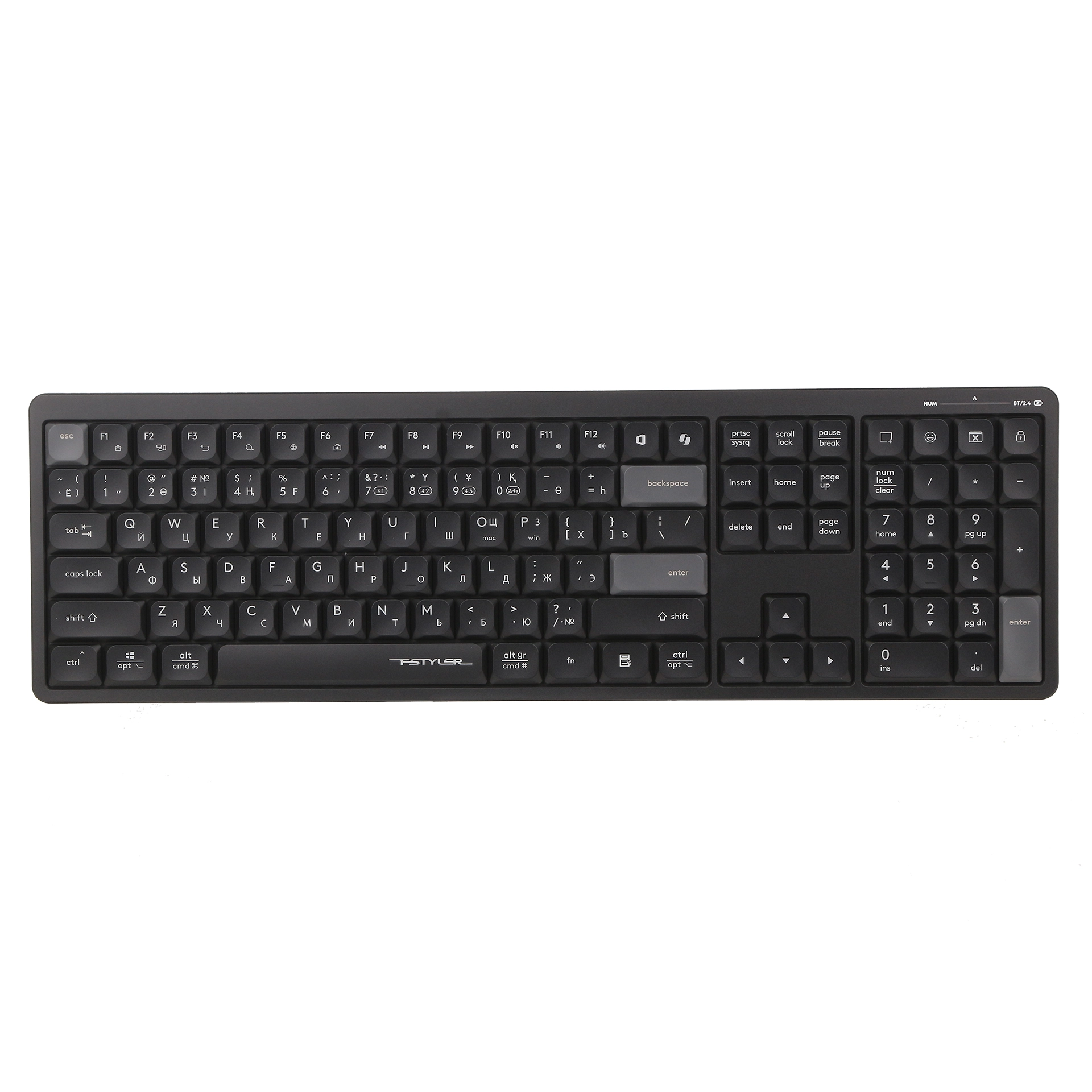 Клавиатура A4Tech Fstyler FBX55C, Black, USB — фото 2
