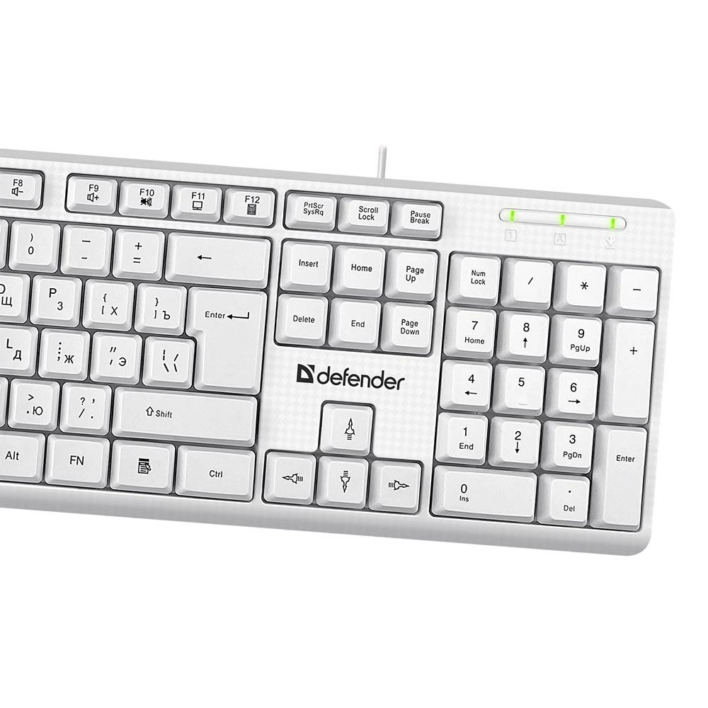 Клавиатура Defender Motion C-977, White, USB + мышь — фото 4