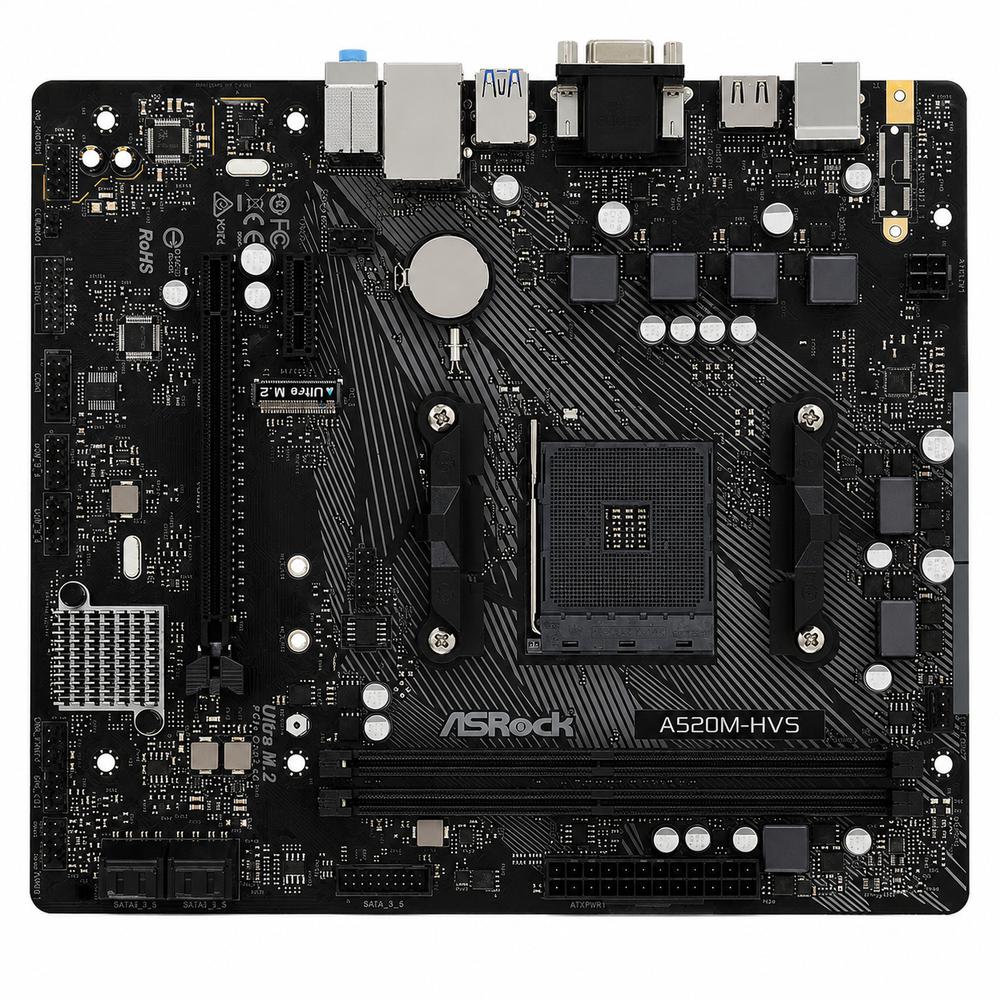 Материнская плата ASRock A520M-HVS, AM4