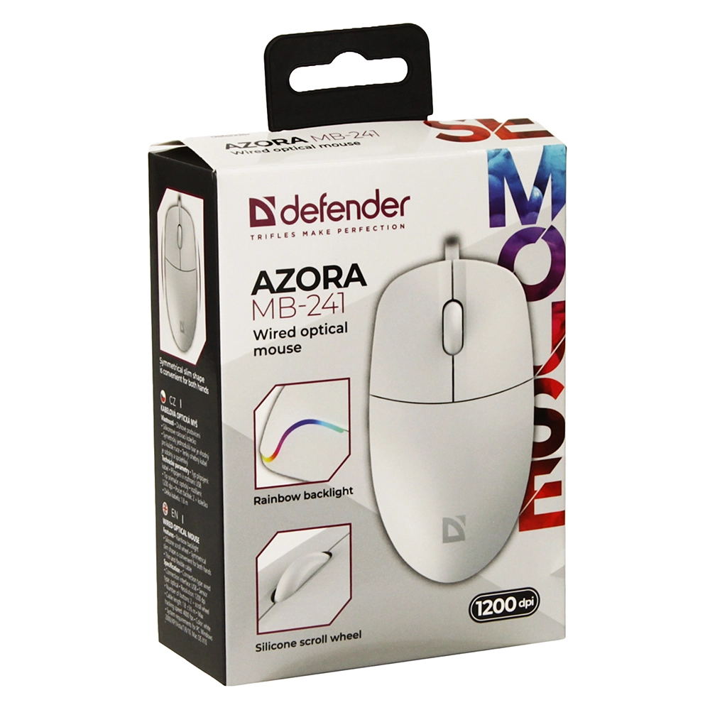 Мышь Defender Azora MB-241, White, USB — фото 5