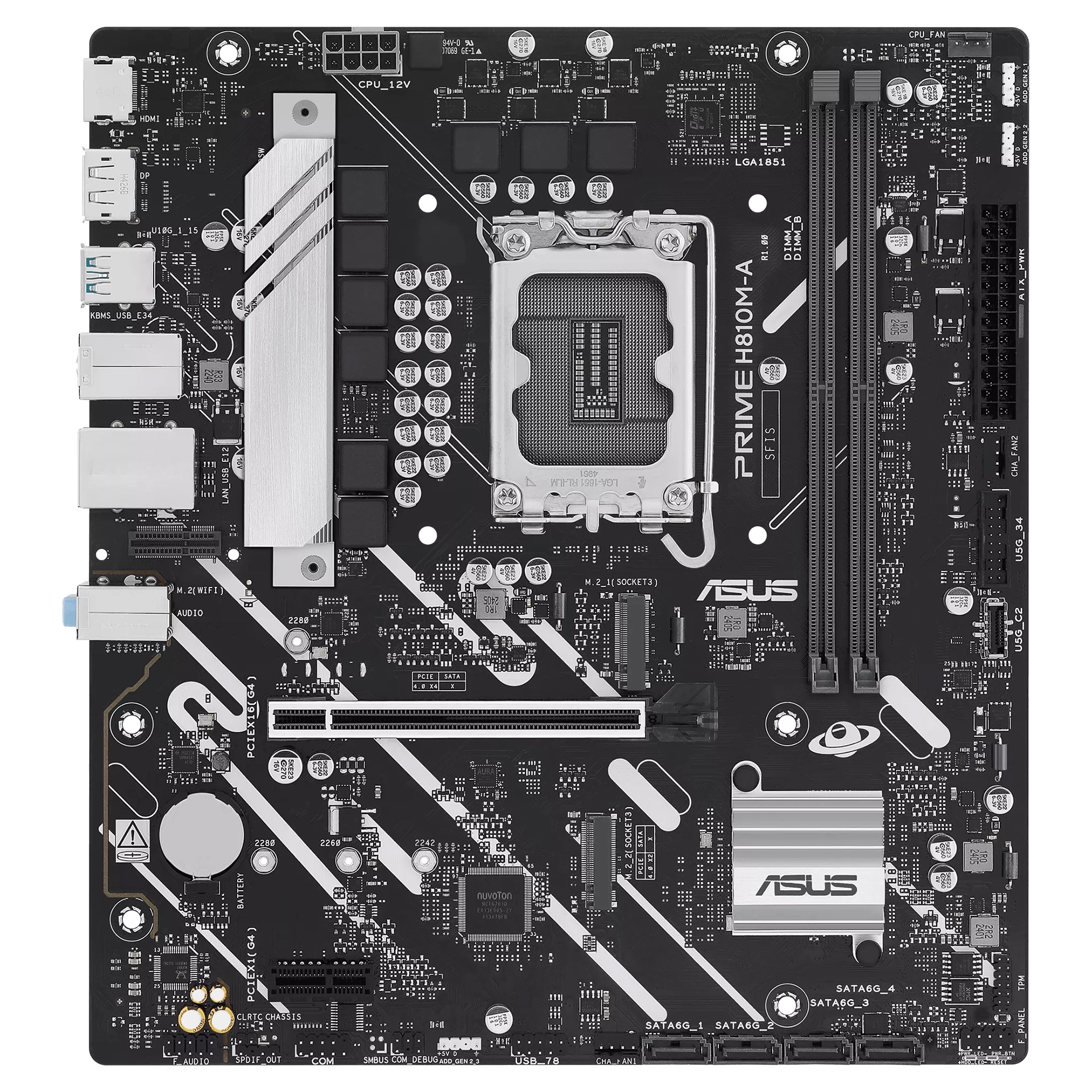 Материнская плата ASUS Prime H810M-A CSM, LGA1851 — фото 1