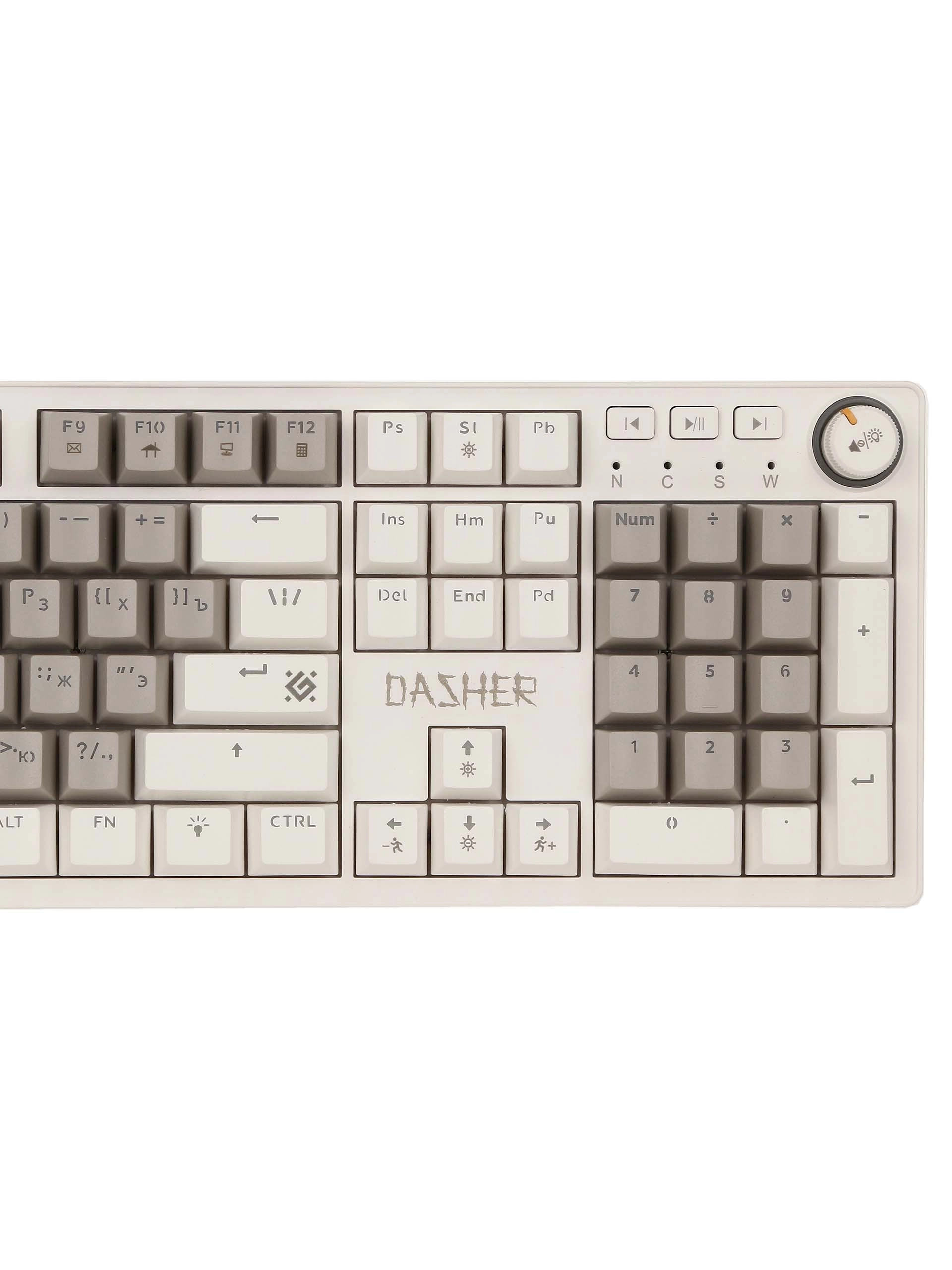 Клавиатура Defender Dasher GK-472, YH red, Grey-White, USB — фото 4