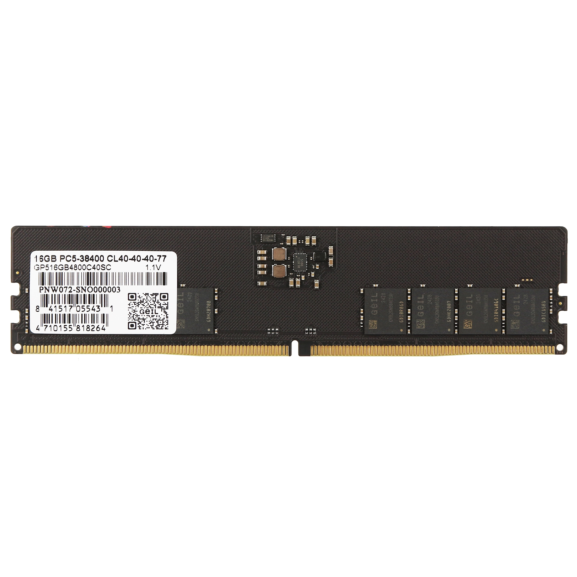 DDR-5 DIMM 16 GB 4800MHz Geil Pristine V, BOX (GP516GB4800C40SC)