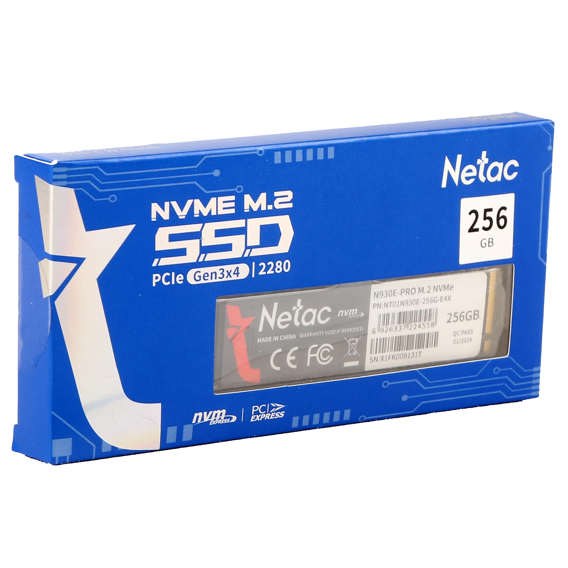SSD накопитель 256 GB Netac N930E PRO, M.2, PCIe 3.0 — фото 4