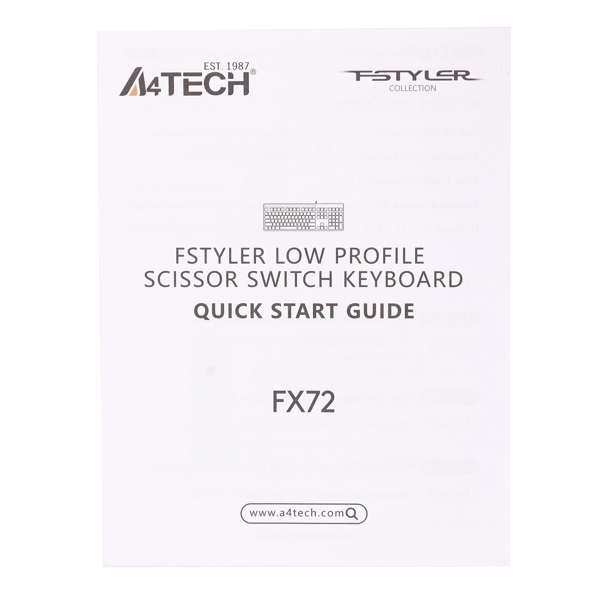 Клавиатура A4Tech Fstyler FX72, Black, USB — фото 5
