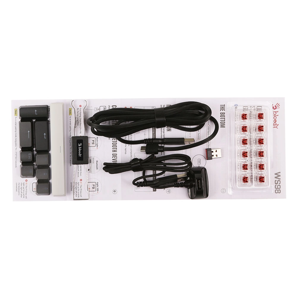 Клавиатура A4Tech Bloody WS98, Bloody Grey, Gray-White, USB — фото 5