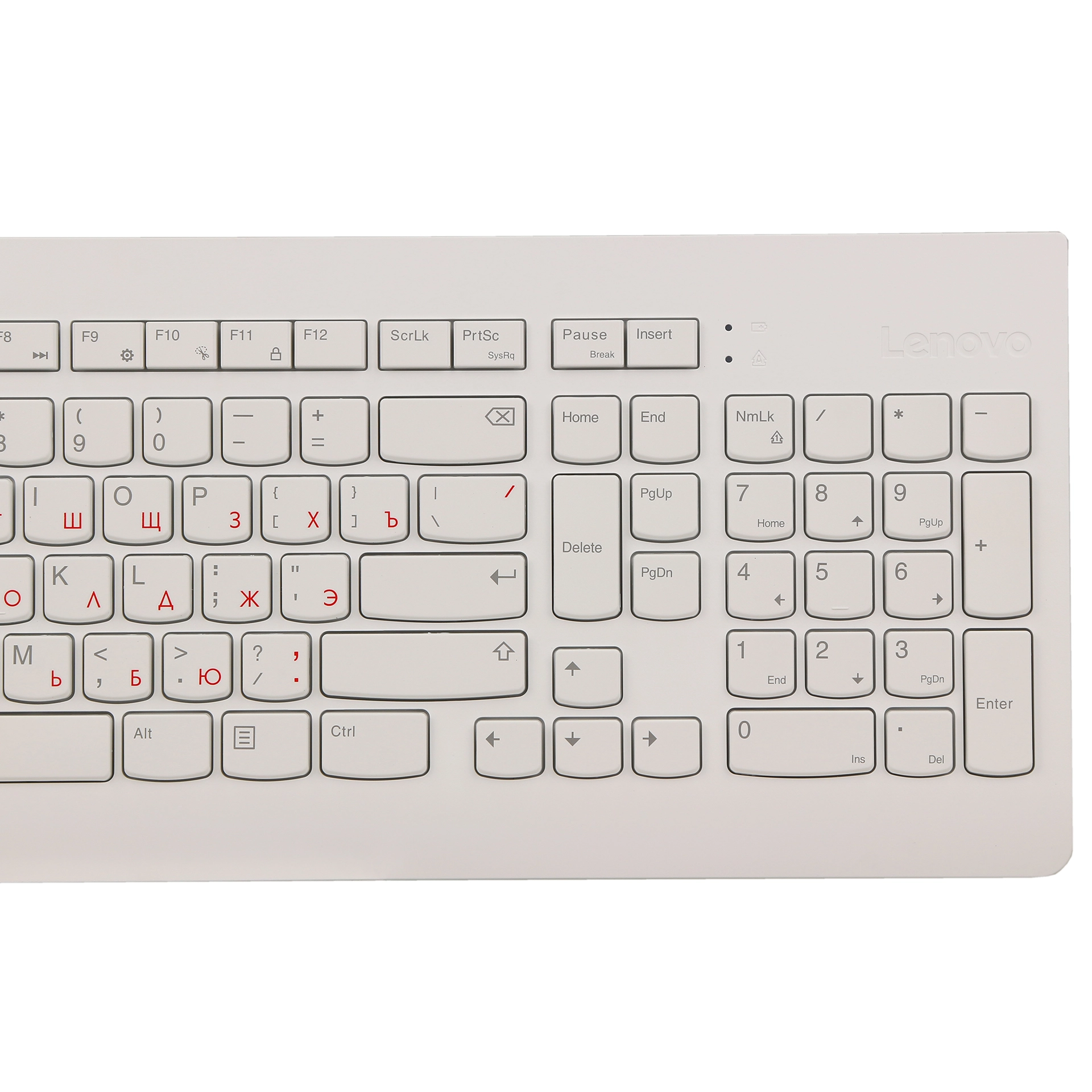 Клавиатура Lenovo 510, White, USB + мышь — фото 4