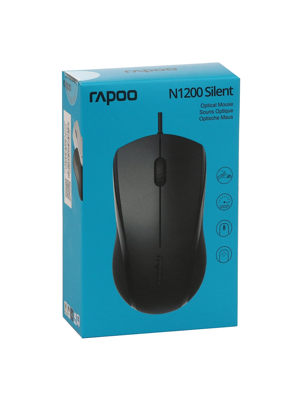 Мышь Rapoo N1200 Silent, Black, USB — фото 4