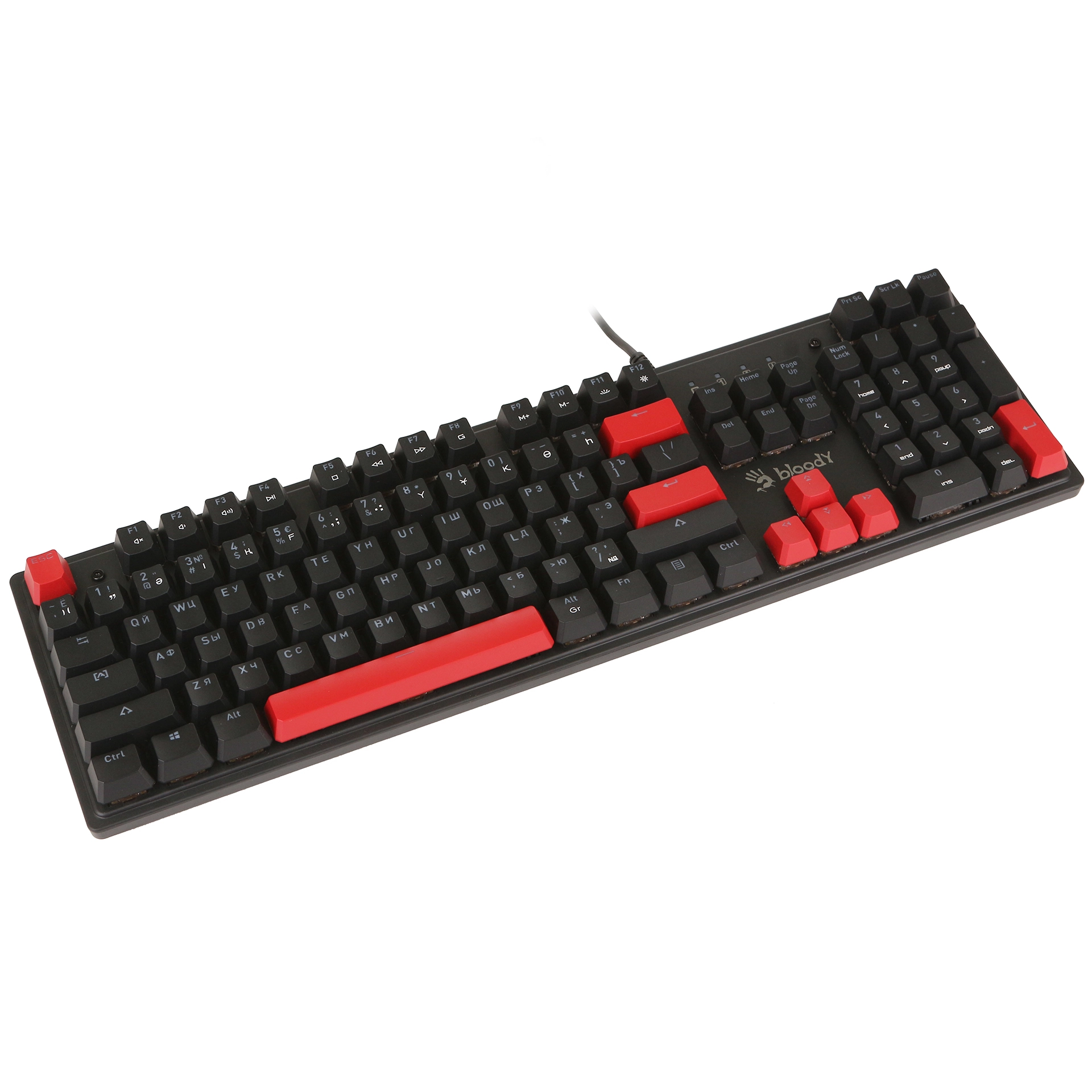 Клавиатура A4Tech Bloody S525N, Fire Black, USB