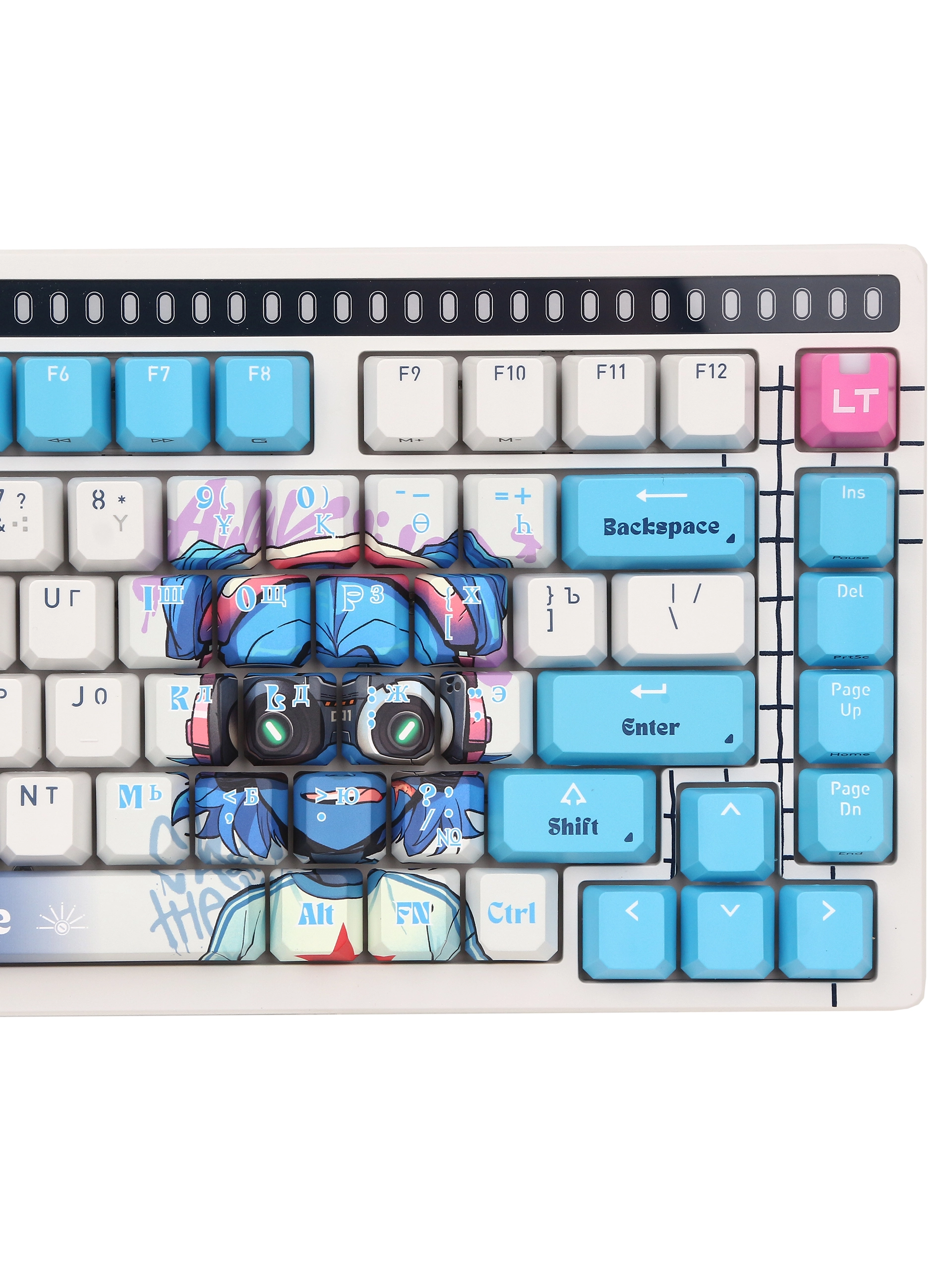 Клавиатура A4Tech AT75 Nyx Mirage SAVAGE, Alpha Optical Switch, White Gray, USB — фото 4
