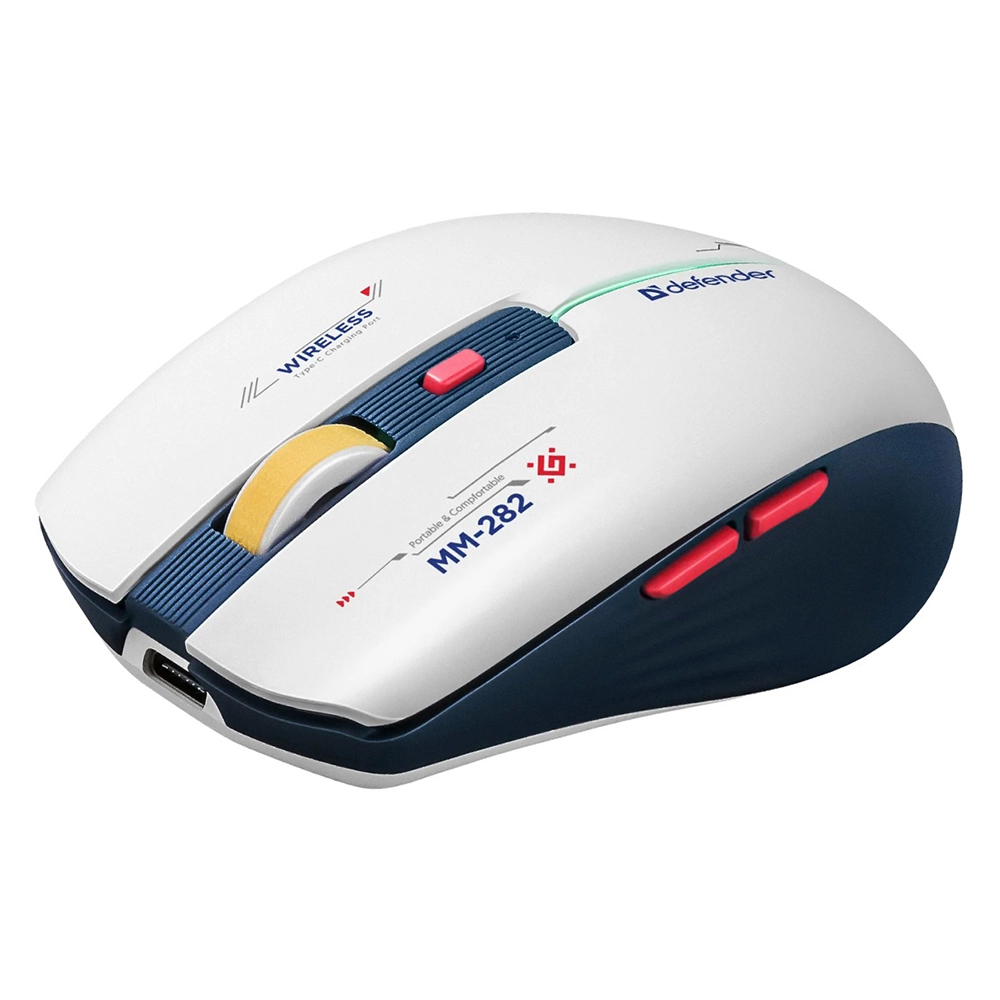 Мышь Defender Dila MM-282, White-Blue, USB