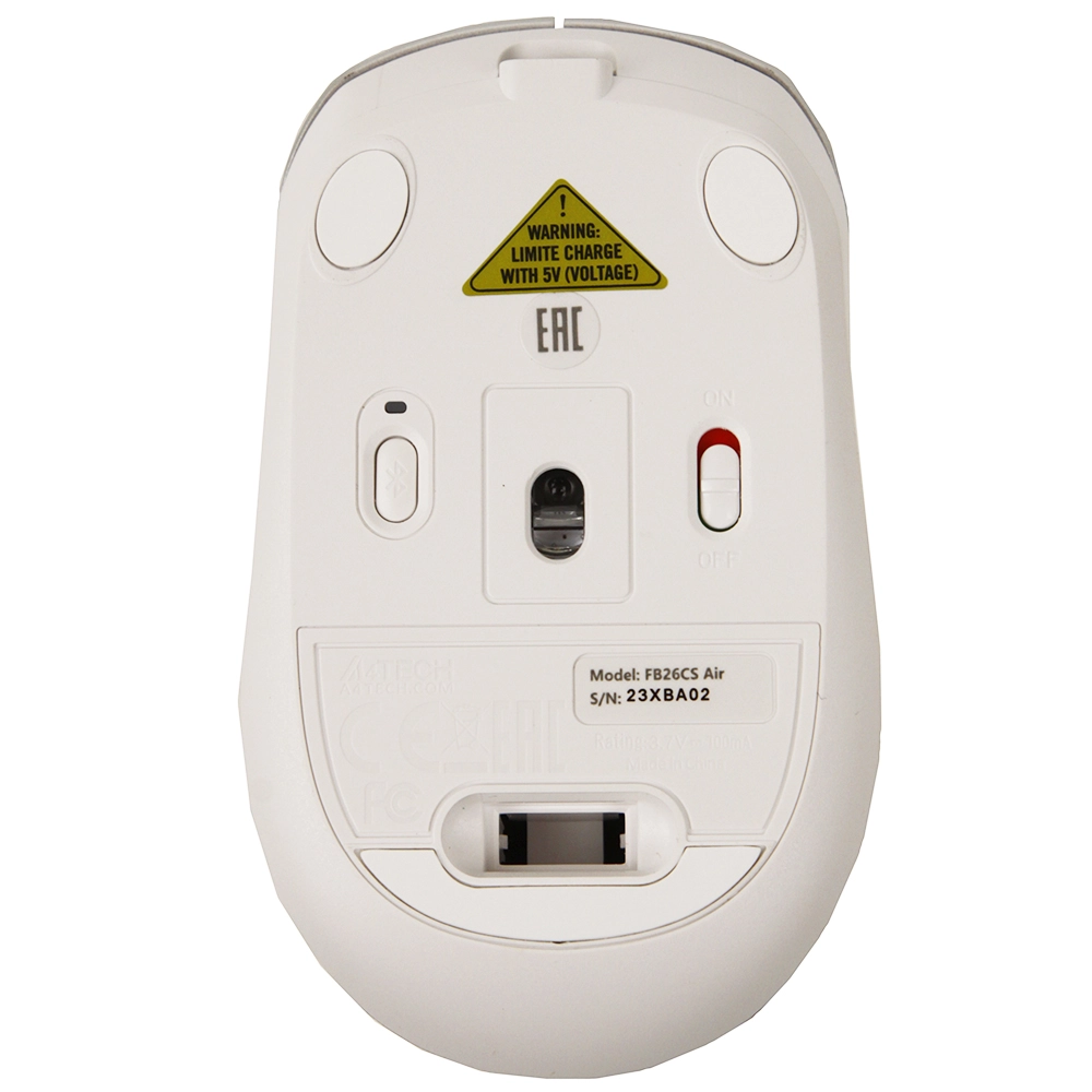 Мышь A4Tech Fstyler FB26CS AIR, Icy White, USB — фото 4