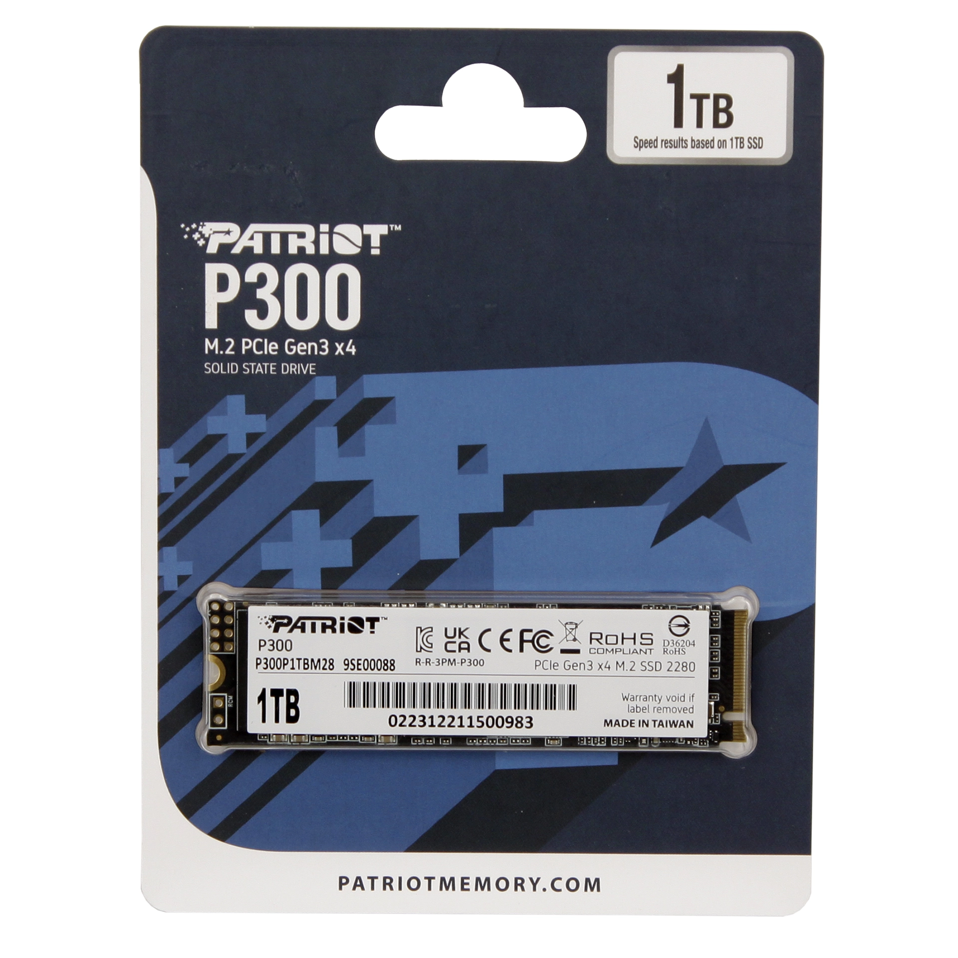 SSD накопитель 1 TB Patriot P300, M.2, PCIe 3.0 — фото 3