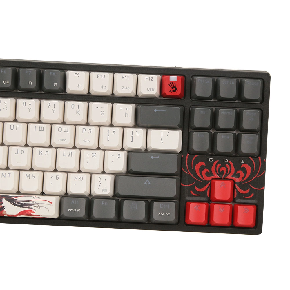 Клавиатура A4Tech Bloody WS87 Naraka, Black-Red, USB — фото 4