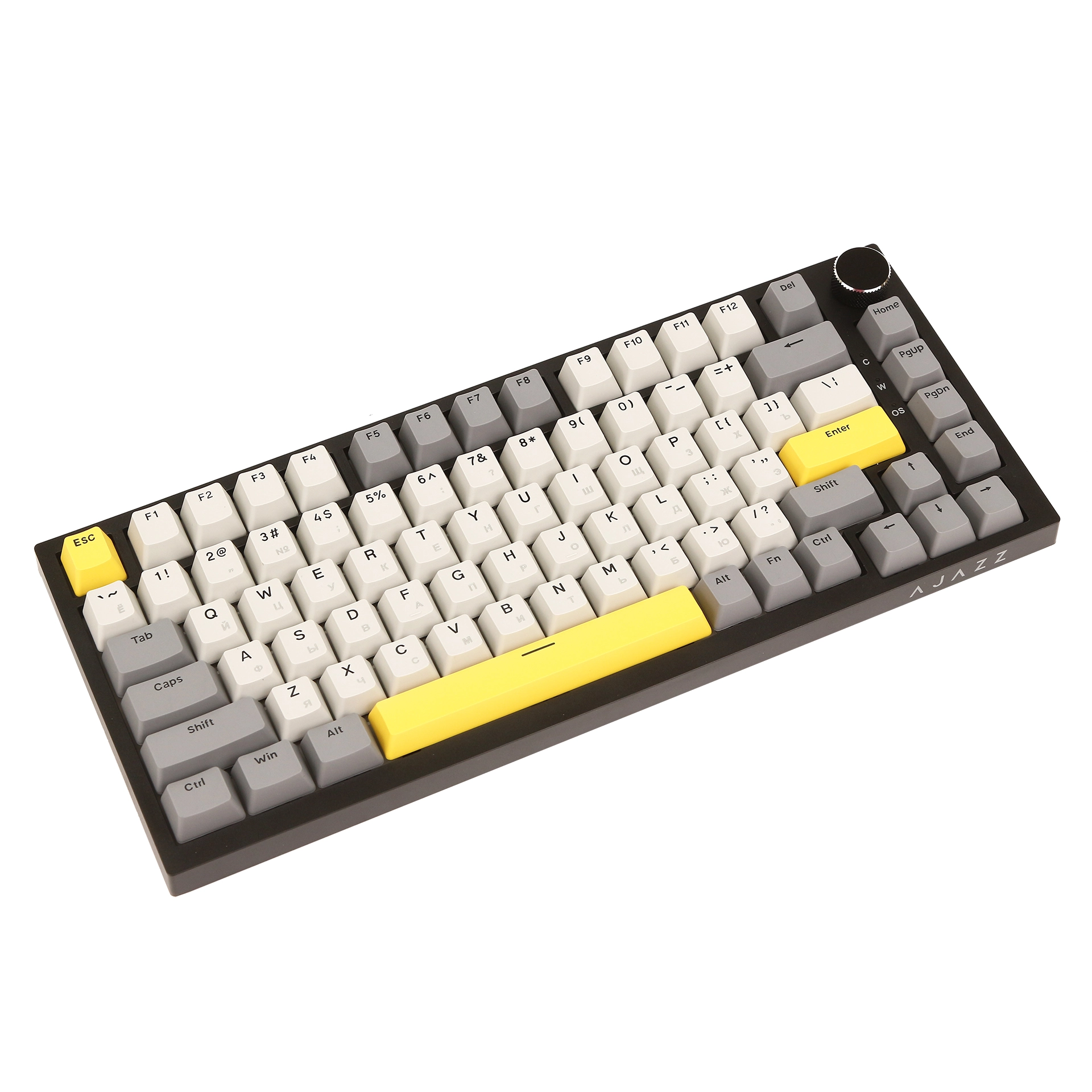 Клавиатура Ajazz AK820, Moon Yellow Switch, Gray-Yellow, USB