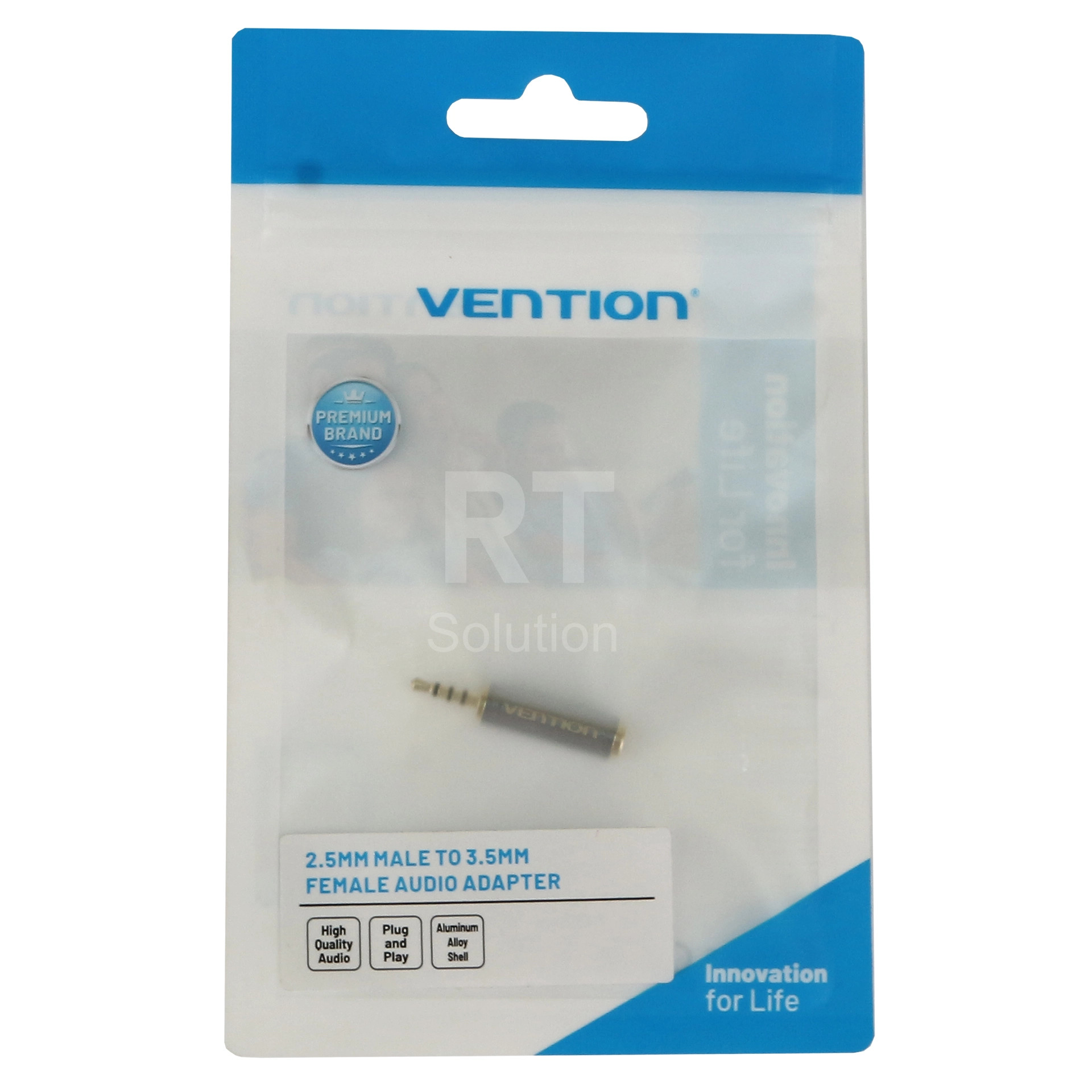 Переходник 2.5mm Audio - 3.5mm Audio, Vention VAB-S02, OEM