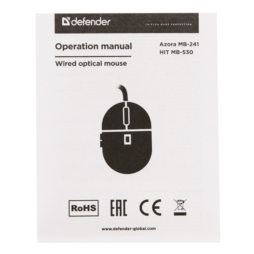 Мышь Defender Azora MB-241, White, USB — фото 4