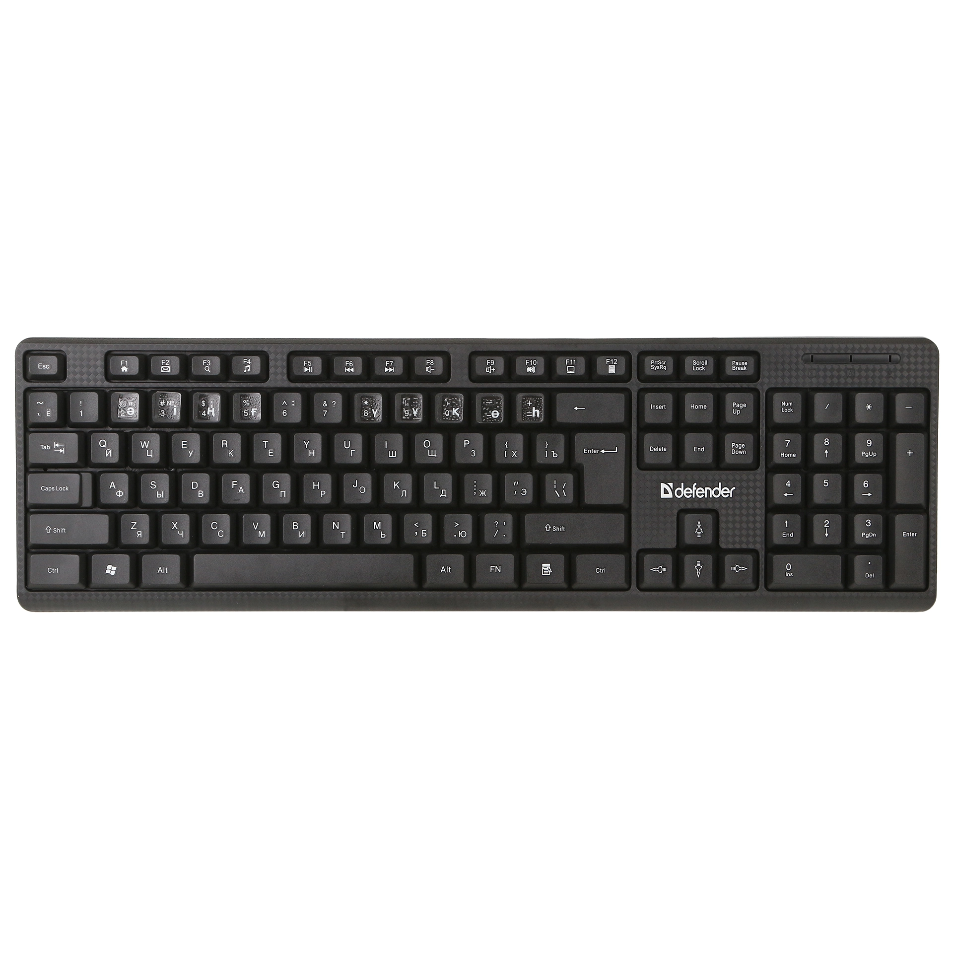 Клавиатура Defender Daily HB-162, Black, USB + наклейки Казахский язык — фото 2