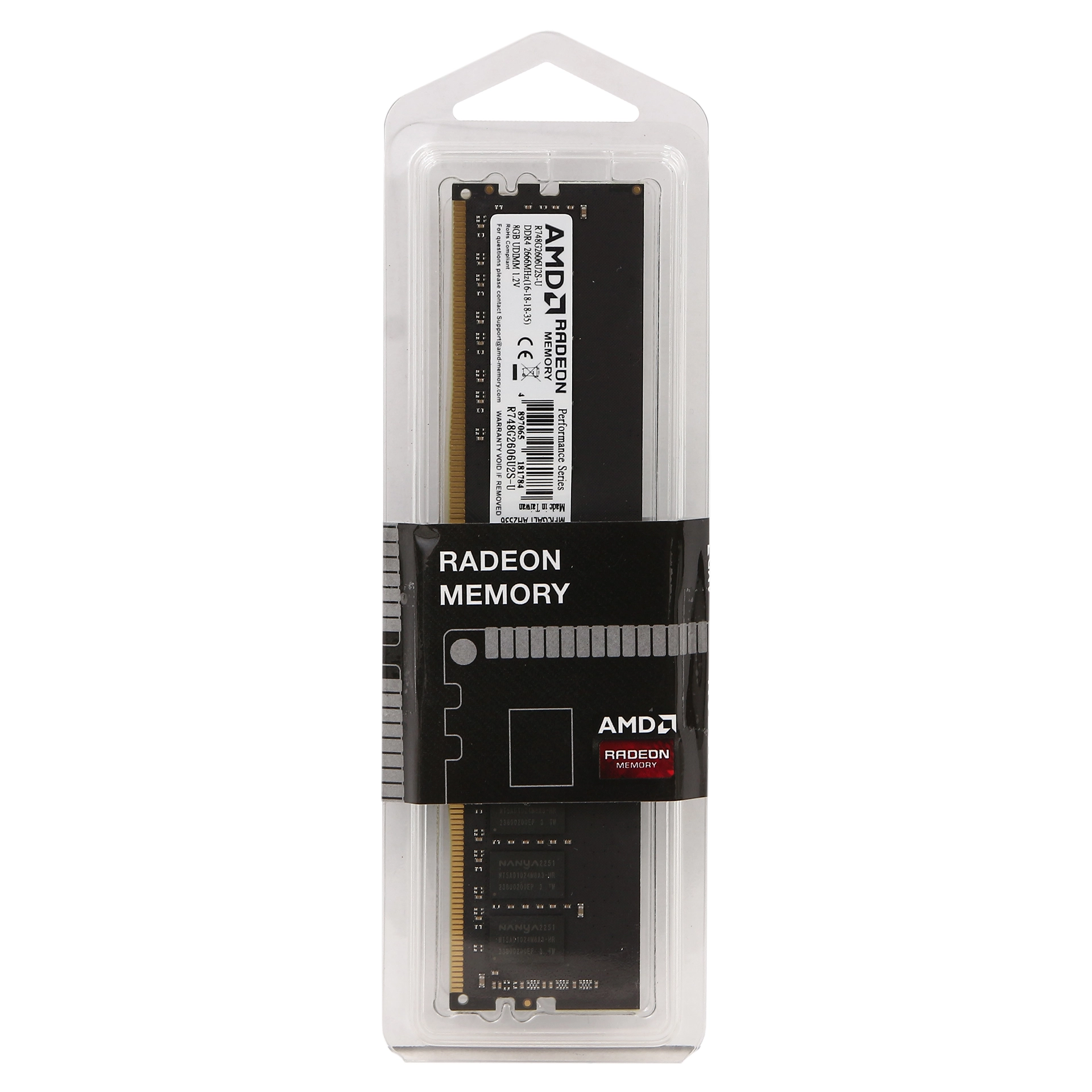 Оперативная память  8Gb DDR4 2666MHz AMD Radeon R7 Performance CL16 PC4-21300 288pin R748G2606U2S-U — фото 3