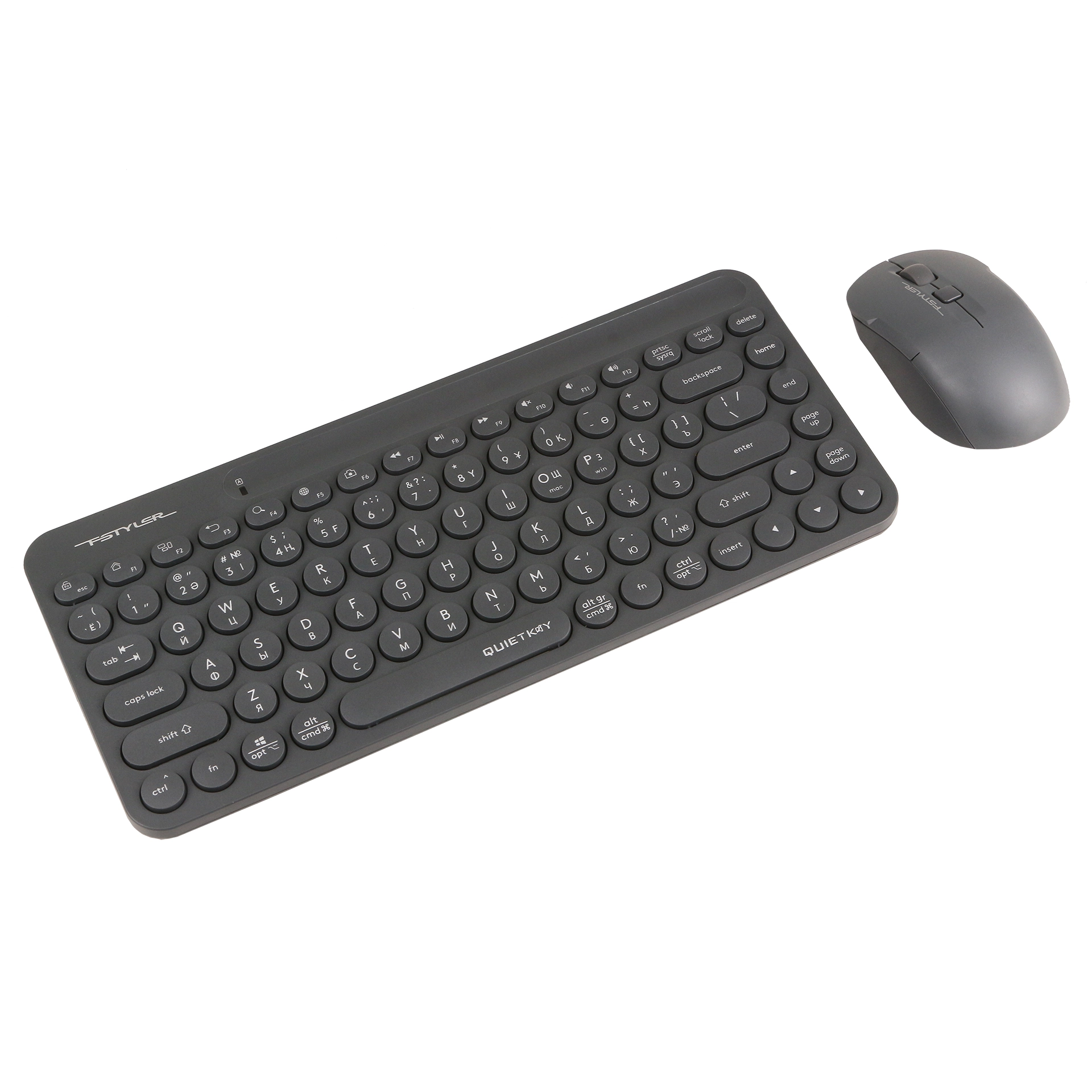 Клавиатура A4Tech Fstyler FG3200 Air2, Grey, USB + мышь