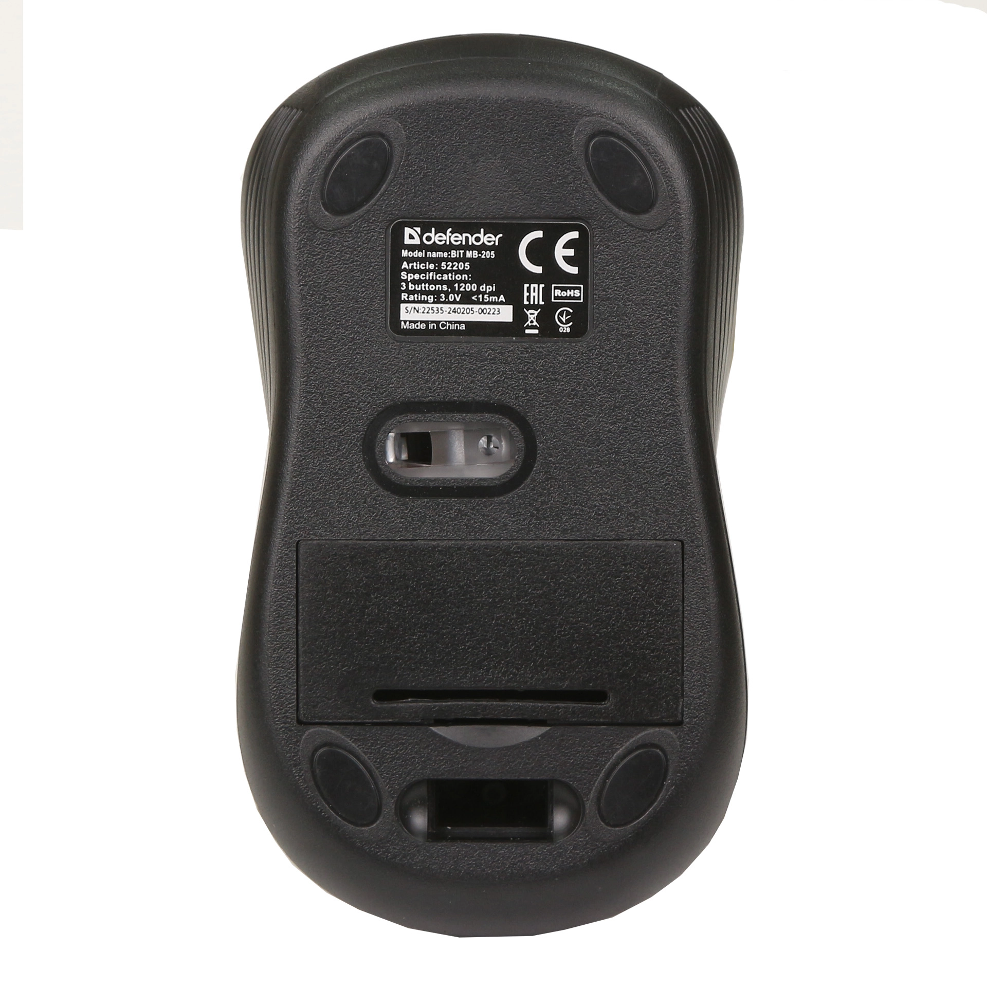 Мышь Defender Bit MB-205, Black, USB — фото 4