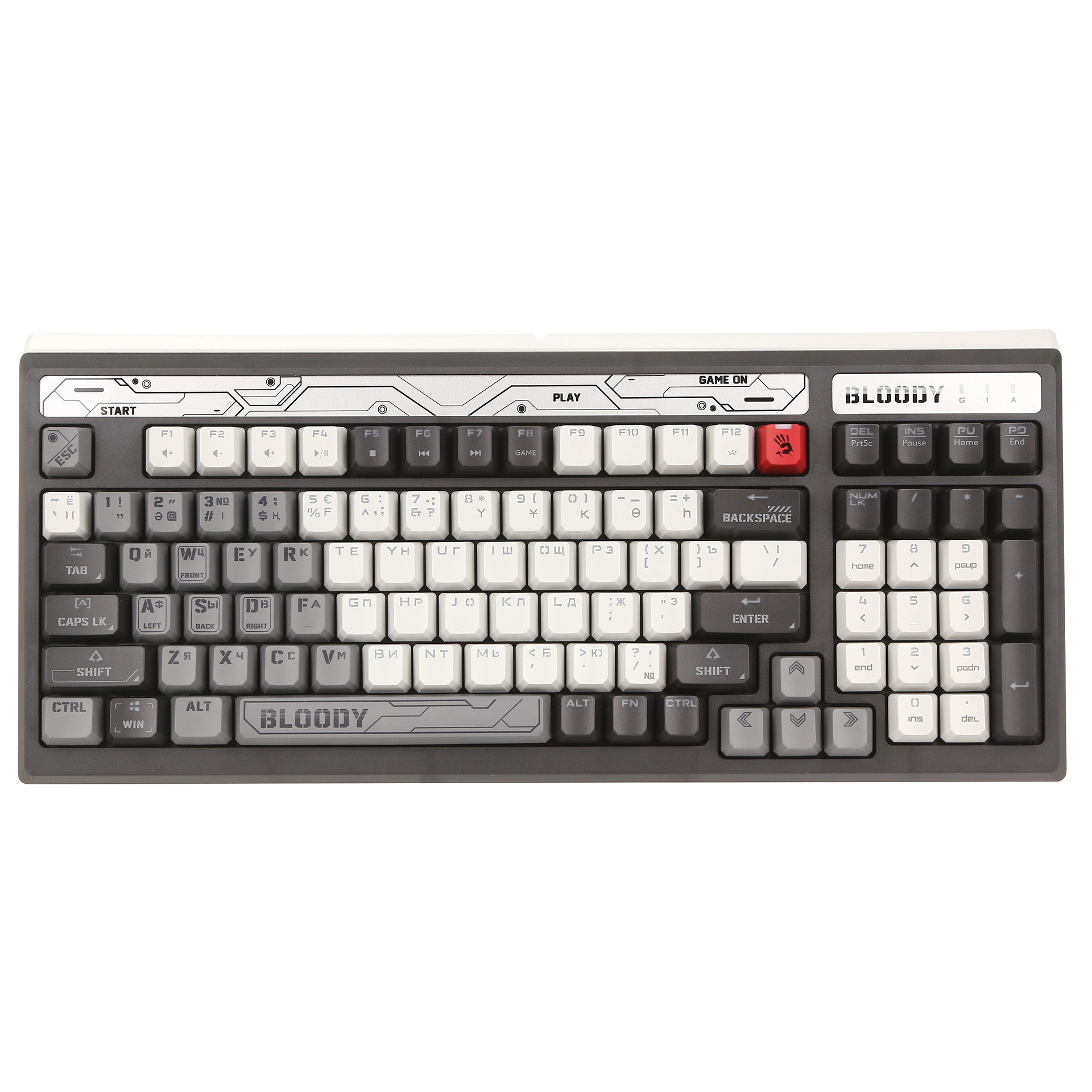 Клавиатура A4Tech Bloody B950, Warrior Grey, USB — фото 2
