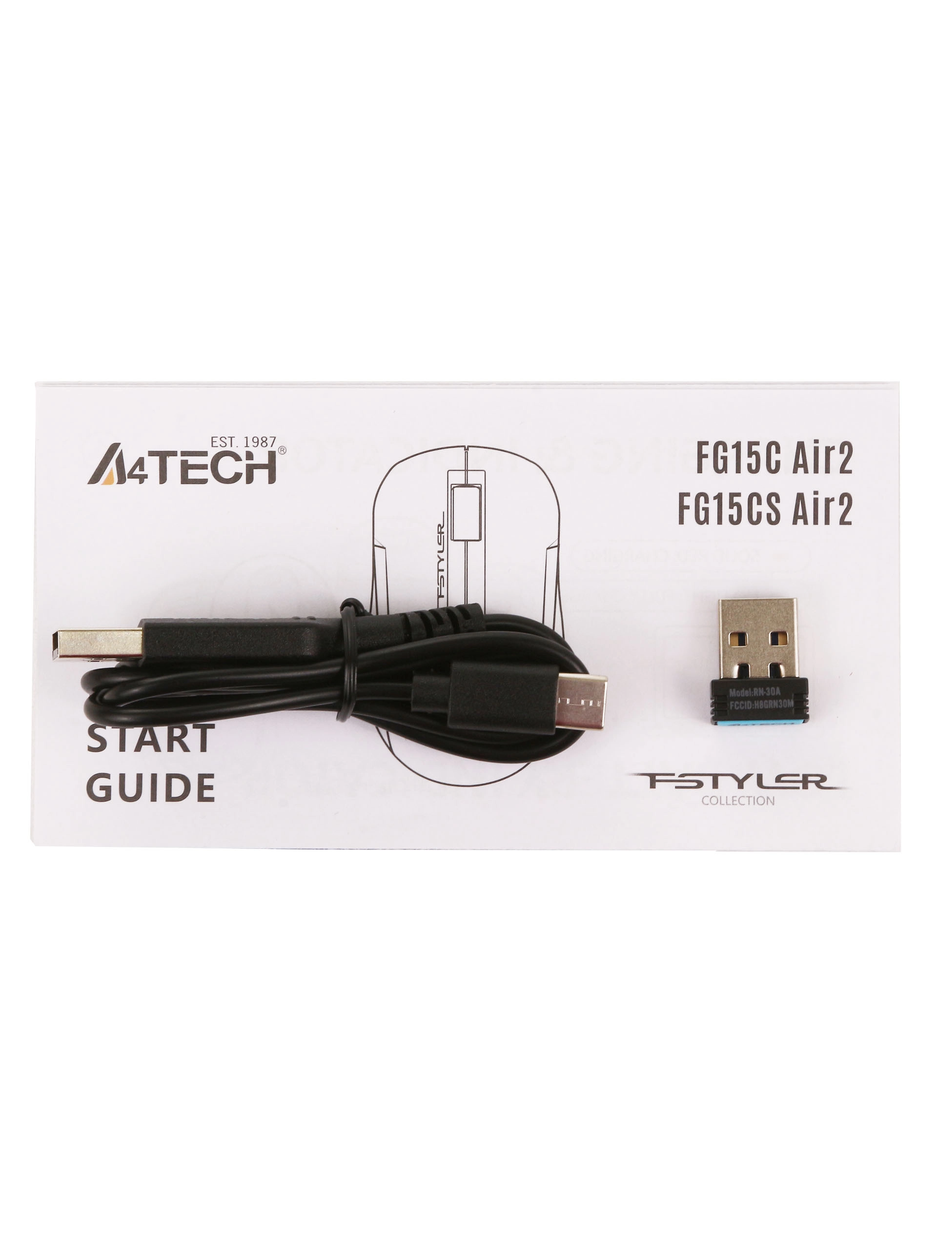 Мышь A4Tech Fstyler FG15CS Air2, Black, USB — фото 5