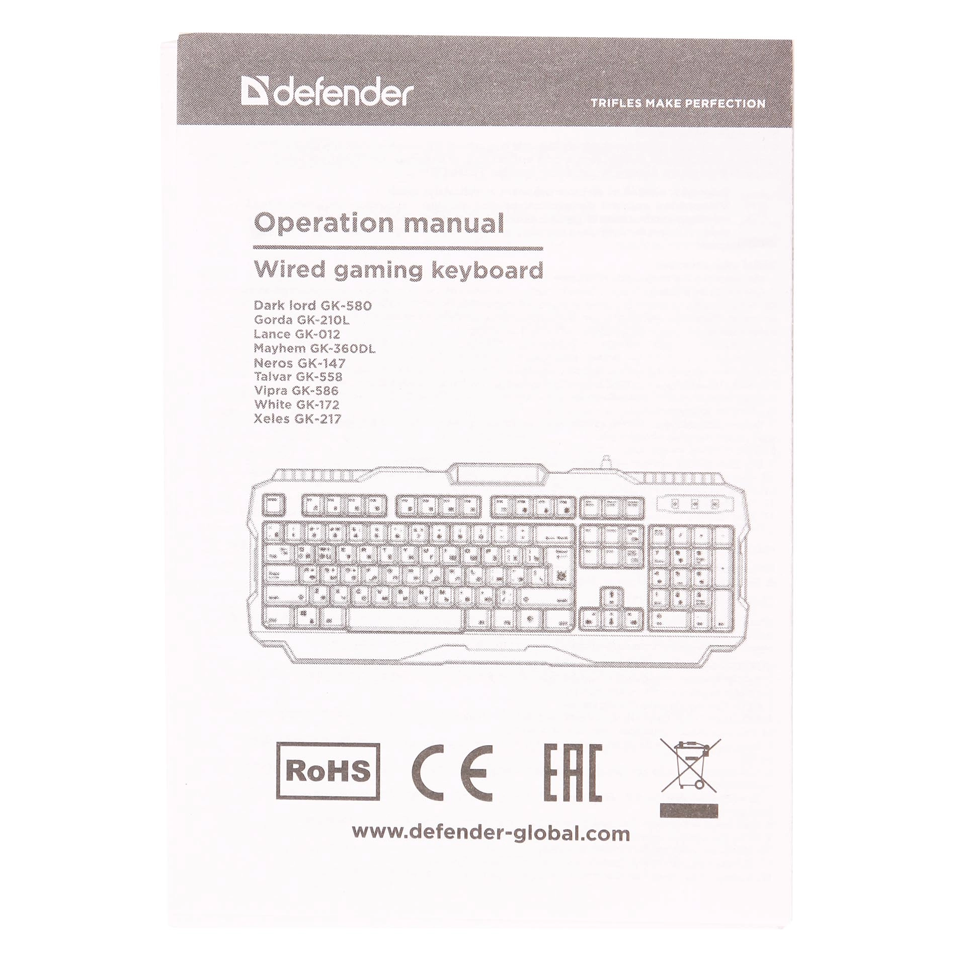 Клавиатура Defender Talvar GK-558, Black, USB — фото 5