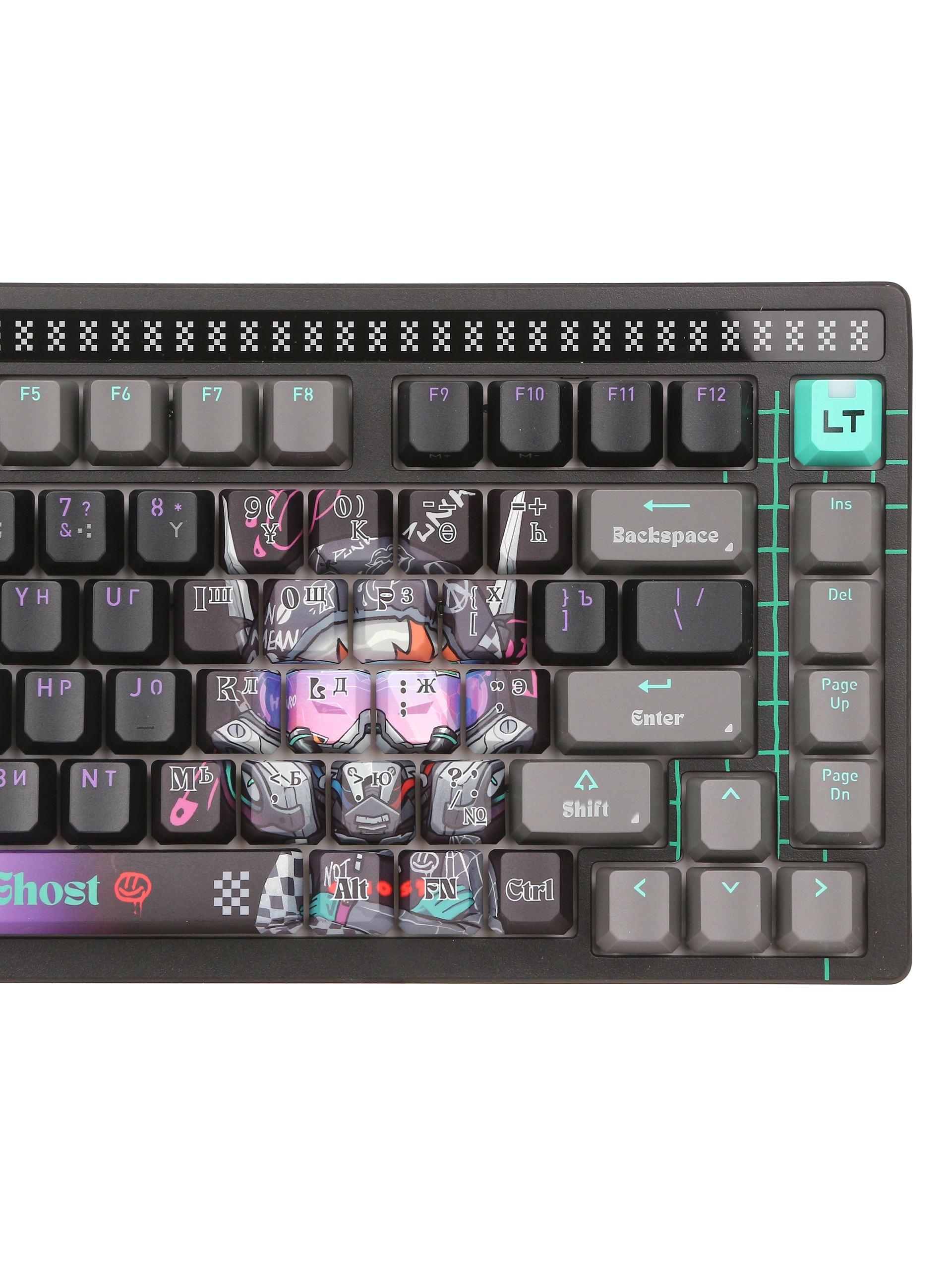 Клавиатура A4Tech AT75 Cypher Ghost SAVAGE, Alpha Optical Switch, Purple Gray, USB — фото 4