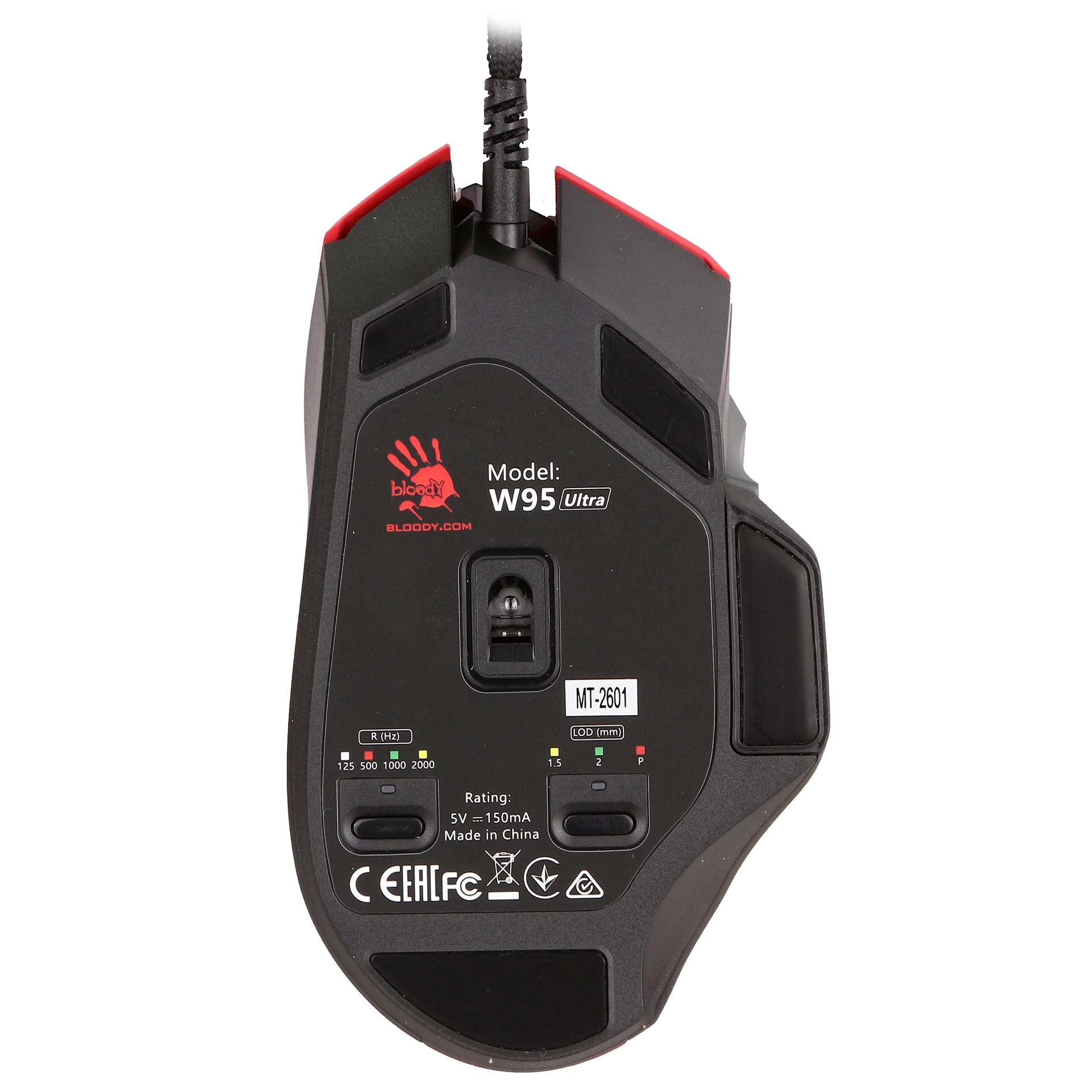 Мышь A4Tech Bloody W95 Ultra, Sports Red, USB — фото 4