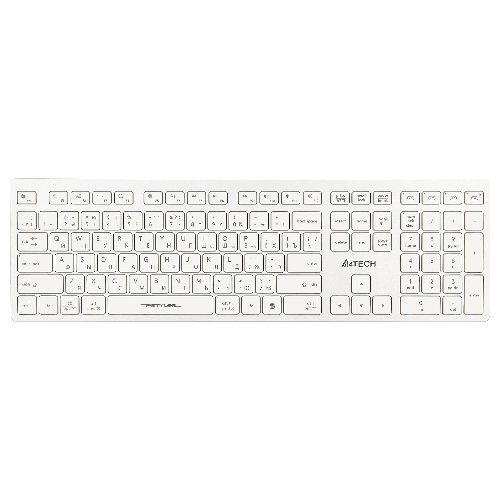 Клавиатура A4Tech Fstyler FBX50C, White, USB — фото 2