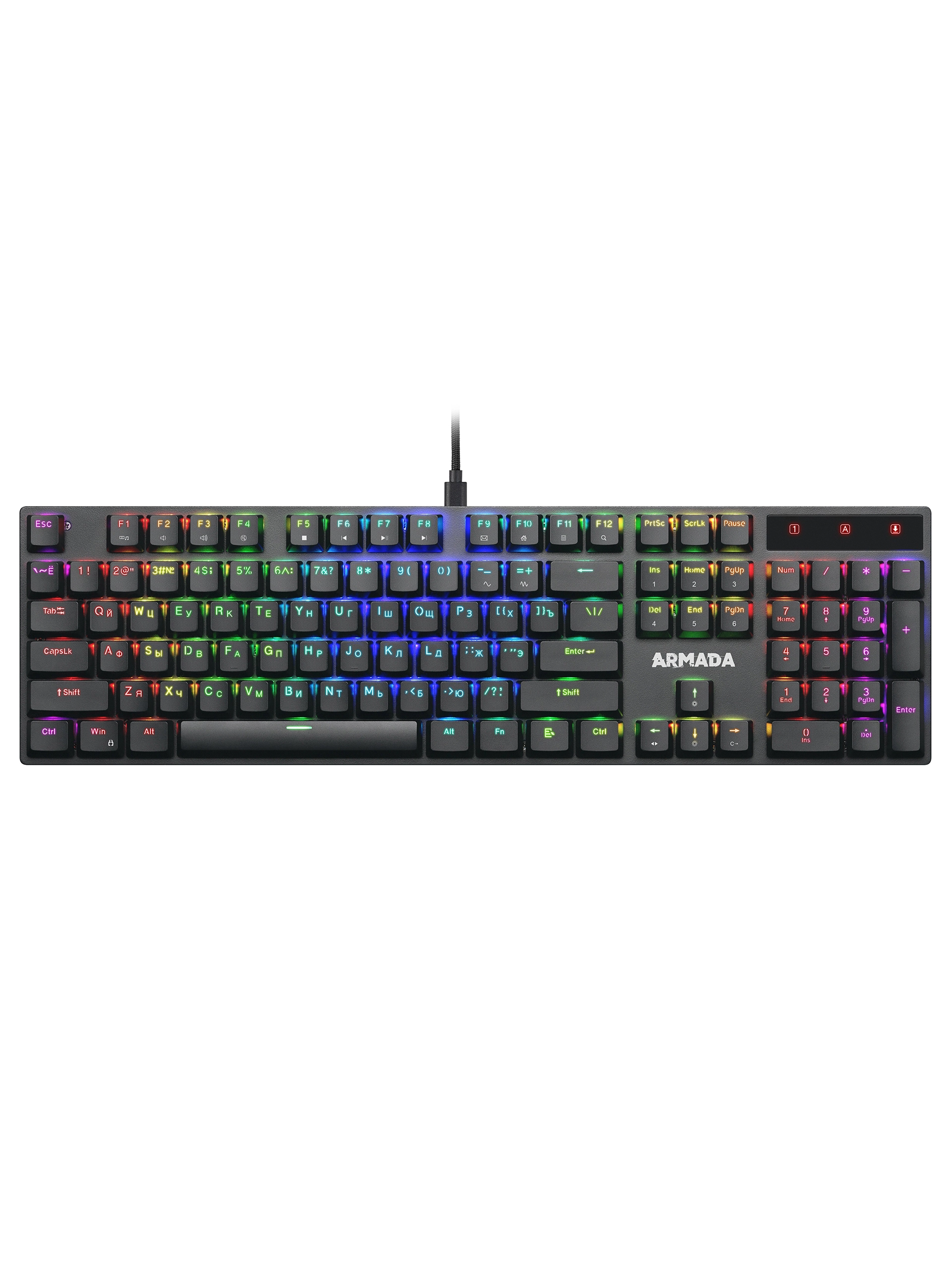 Клавиатура Defender Armada GK-004, OUTEMU Red, Black, USB — фото 2