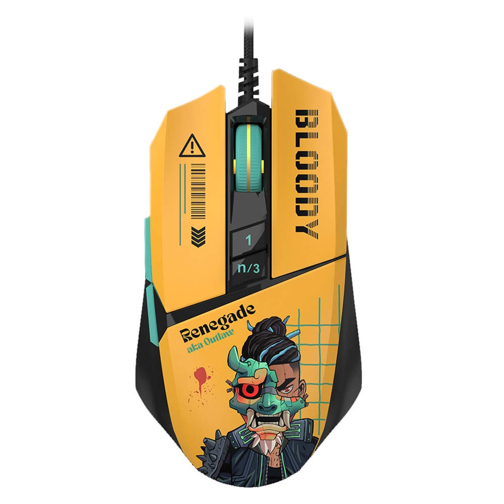Мышь A4Tech Bloody W63 Max Renegade, Yellow Sunset, USB — фото 2