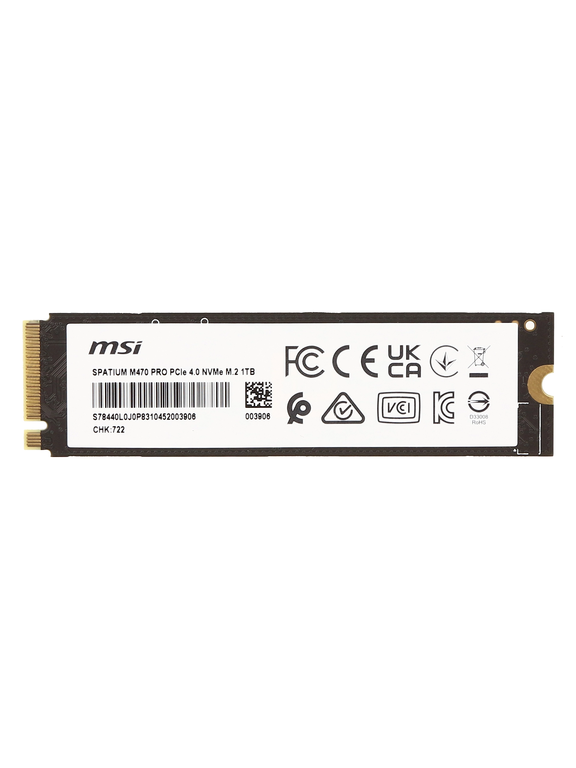 SSD накопитель 1 TB MSI Spatium M470 Pro, M.2, PCIe 4.0 — фото 2