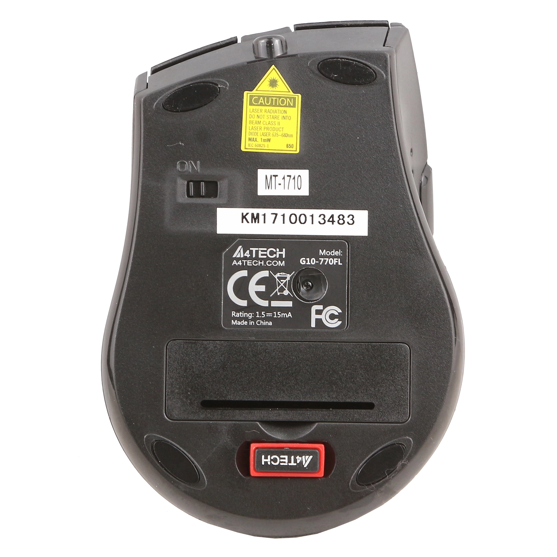 Мышь A4Tech G10-770FL-1, Black, USB + коврик — фото 4