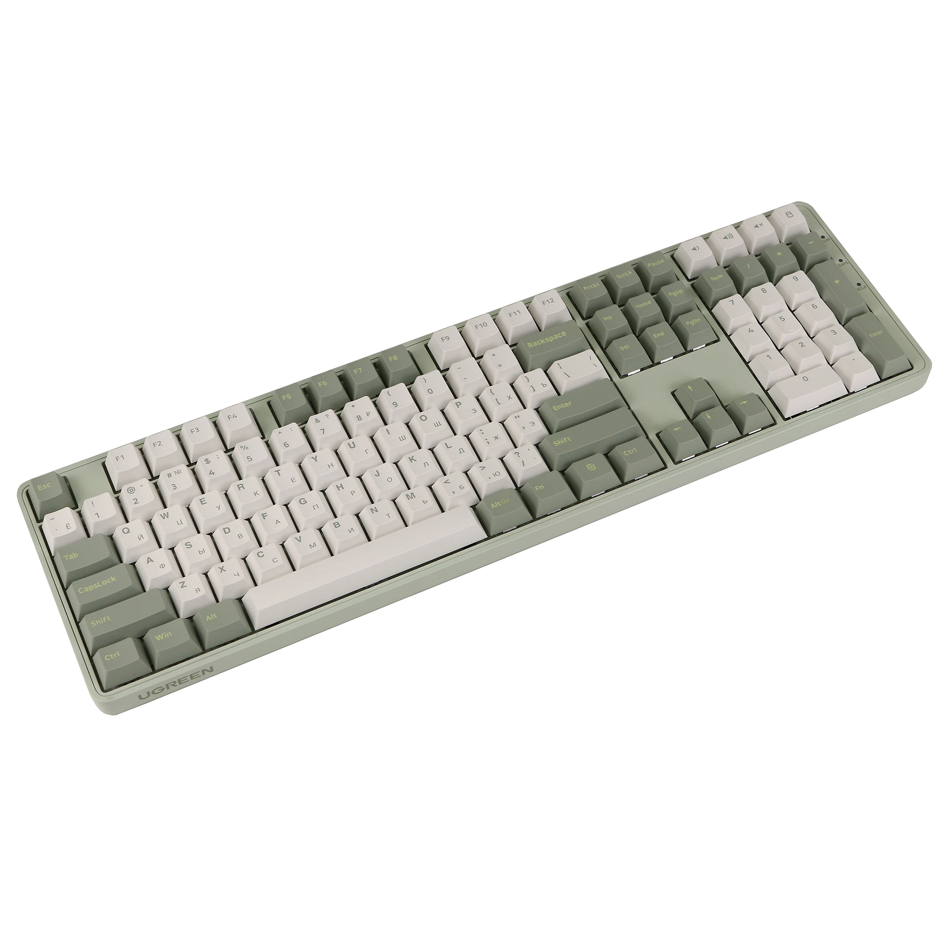 Клавиатура Ugreen KU103U, Red Switch, Green, USB