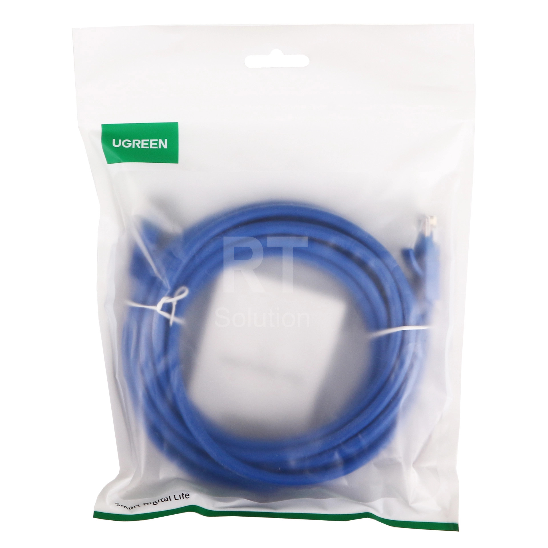 Patch cord RJ-45 6 cat Ugreen, UTP, 5m, OEM, Blue