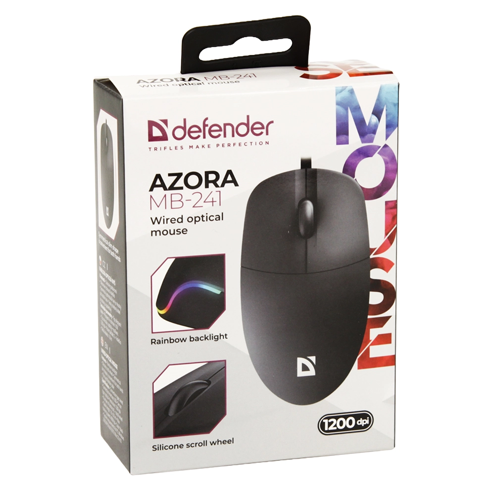 Мышь Defender Azora MB-241, Black, USB — фото 5