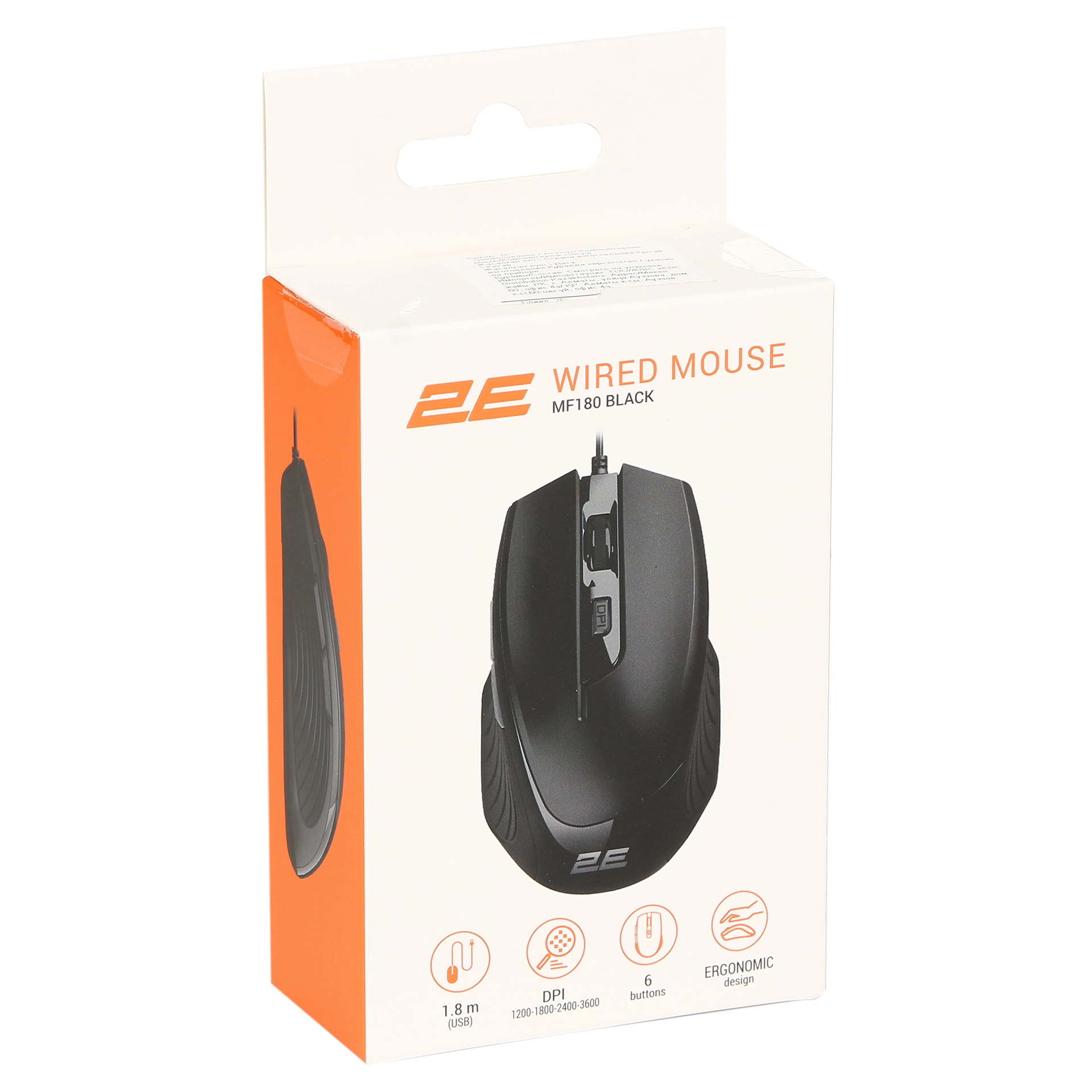 Мышь 2E MF180, Black, USB — фото 4