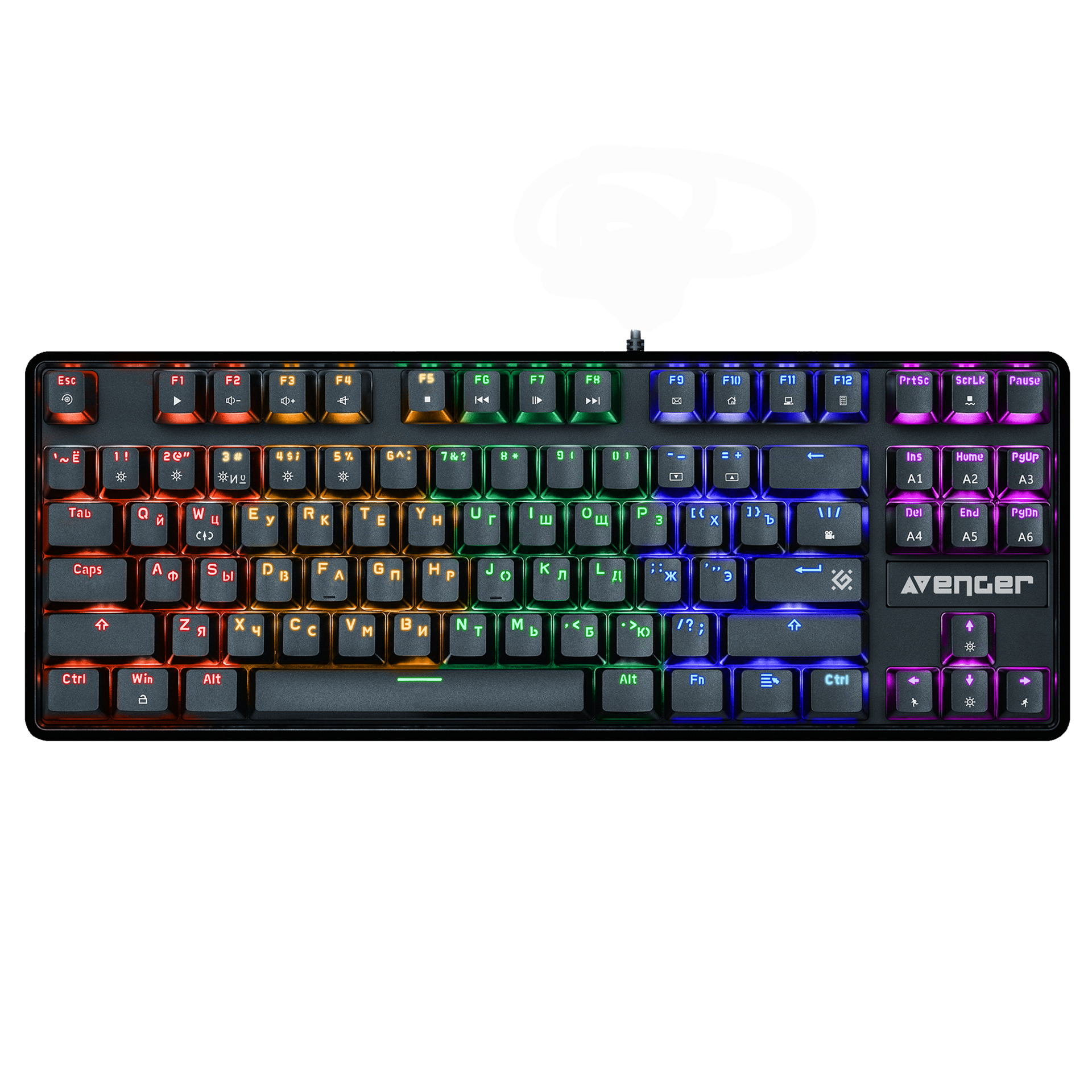 Клавиатура Defender Avenger GK-412, Black, USB — фото 2
