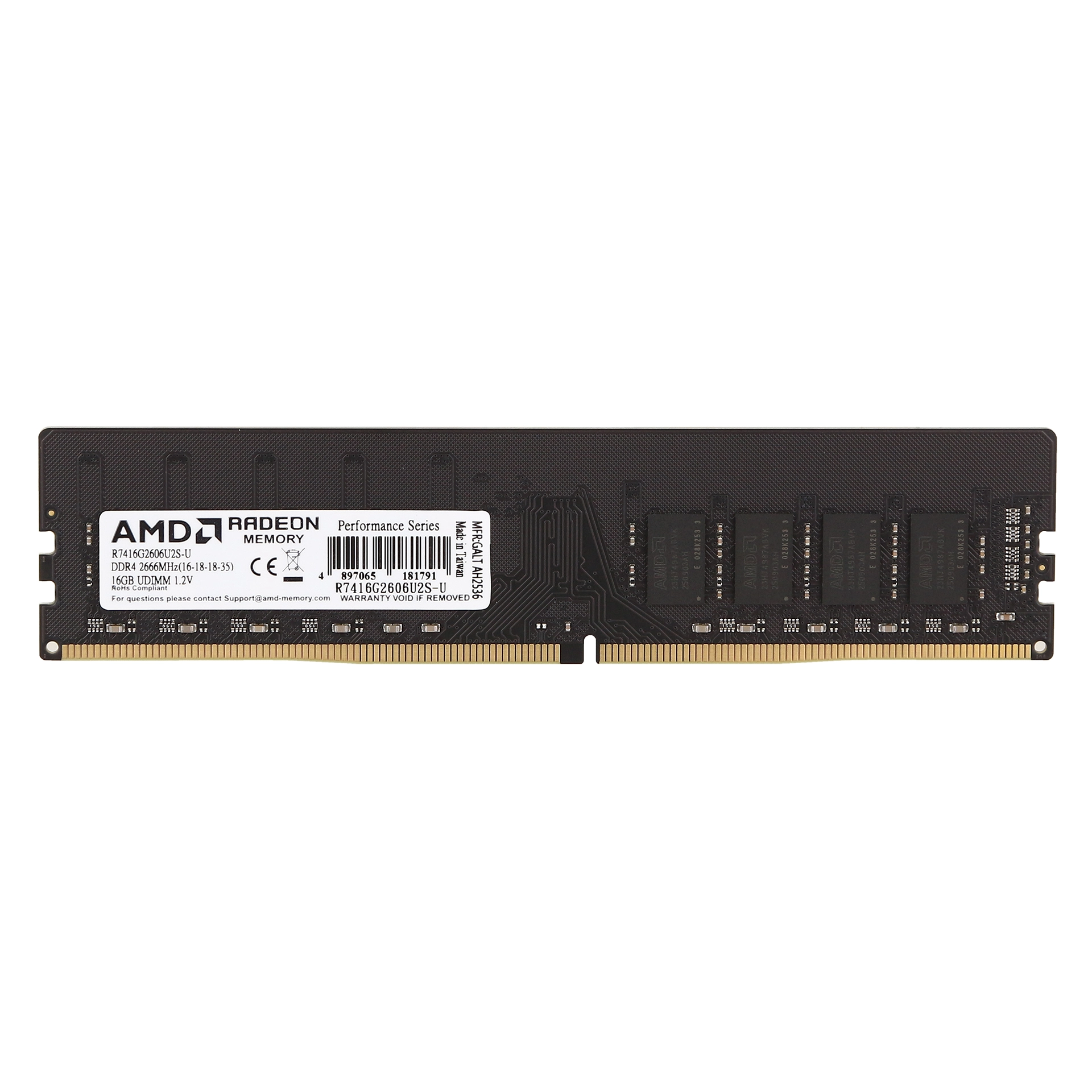 DDR-4 DIMM 16 GB 2666 MHz AMD Radeon R7 Entertainment Series, BOX (R7416G2606U2S-U)