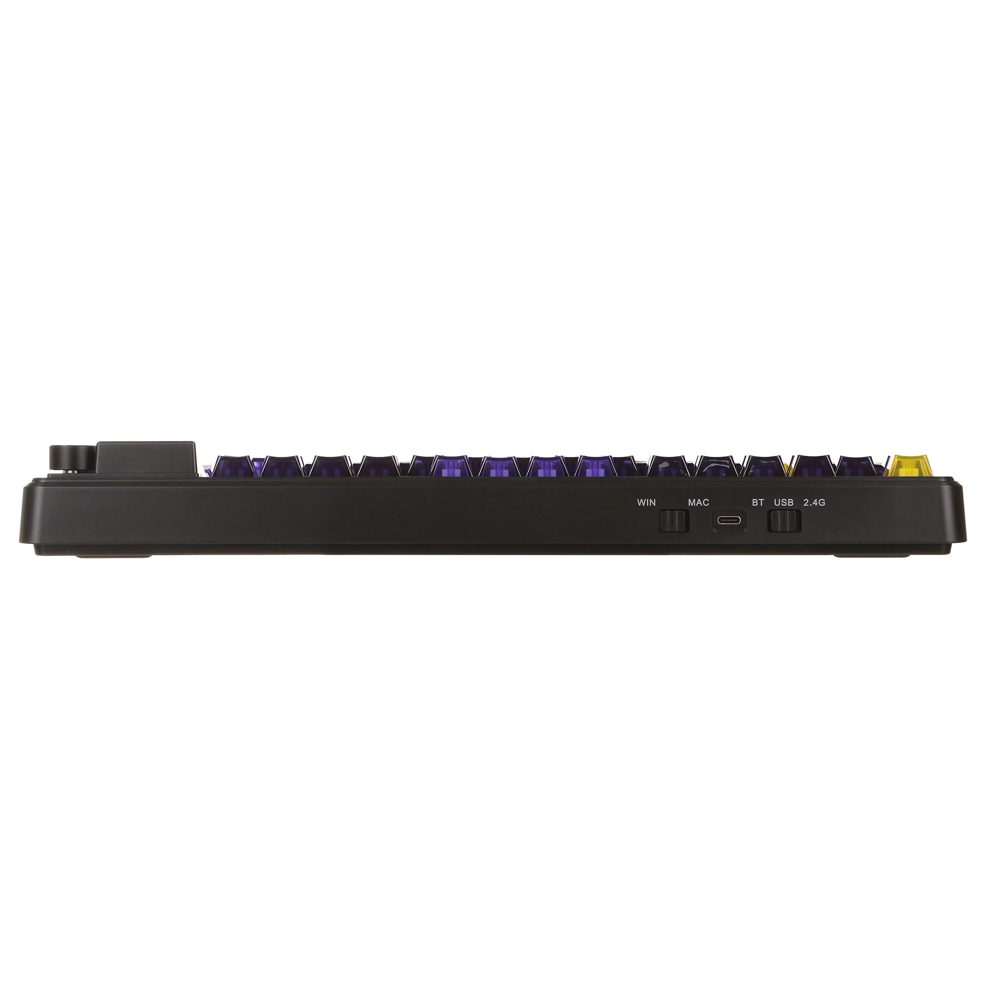 Клавиатура, Ajazz, MK87Pro/Litchi/YP, MK87 Pro, Игровая, Механическая, TKL, Litchi Switches, Бесроводная, USB, 2,4 ГГц, Bluetooth, Подсветка RGB, Анг/Рус, Фиолетовый — фото 5