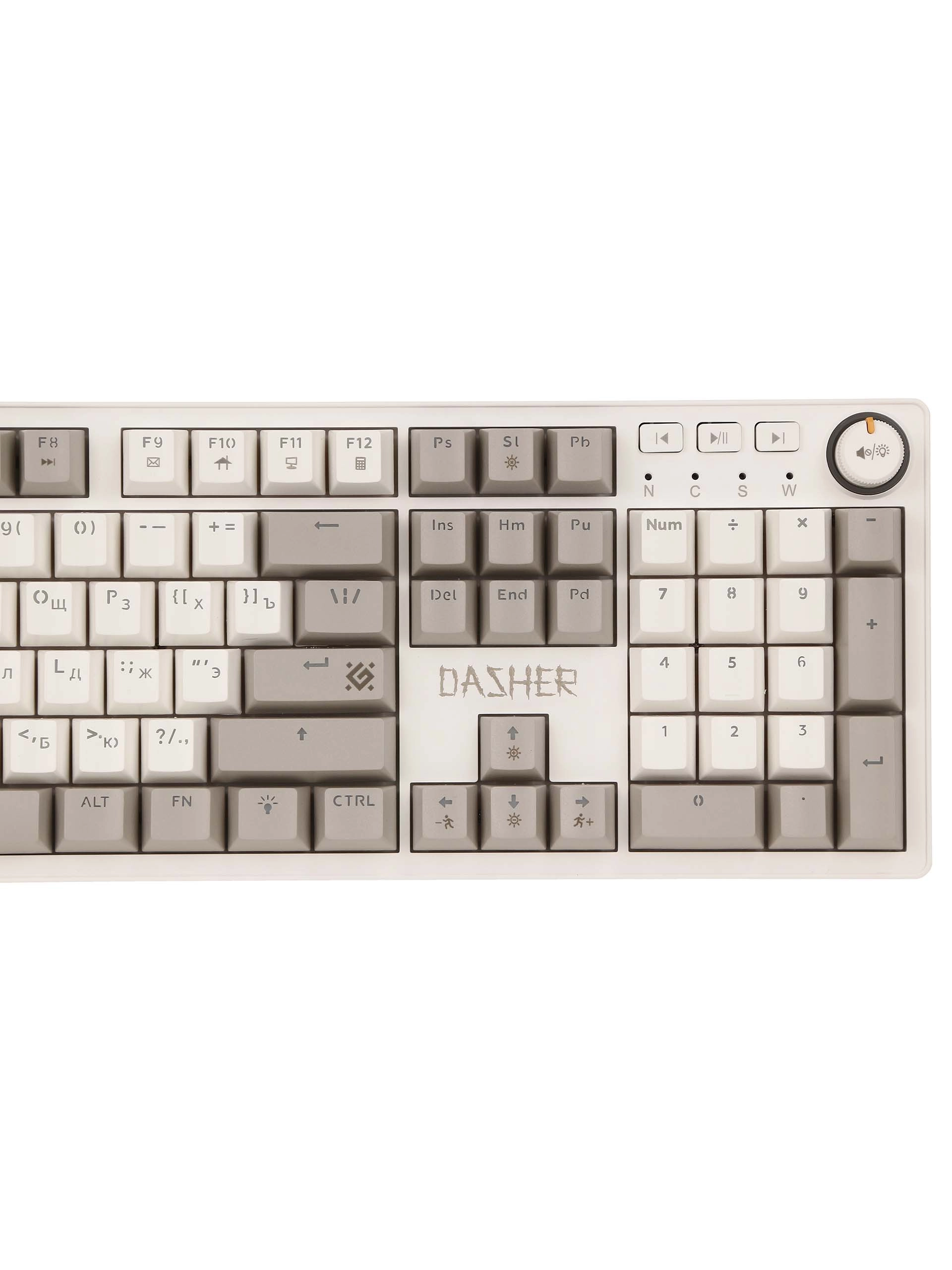 Клавиатура Defender Dasher GK-472, YH red, White-Grey, USB — фото 4