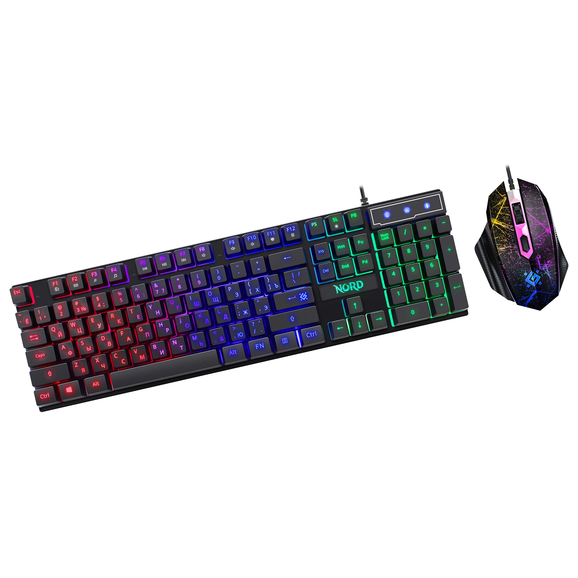 Клавиатура Defender Nord GS-959, Black, USB + мышь