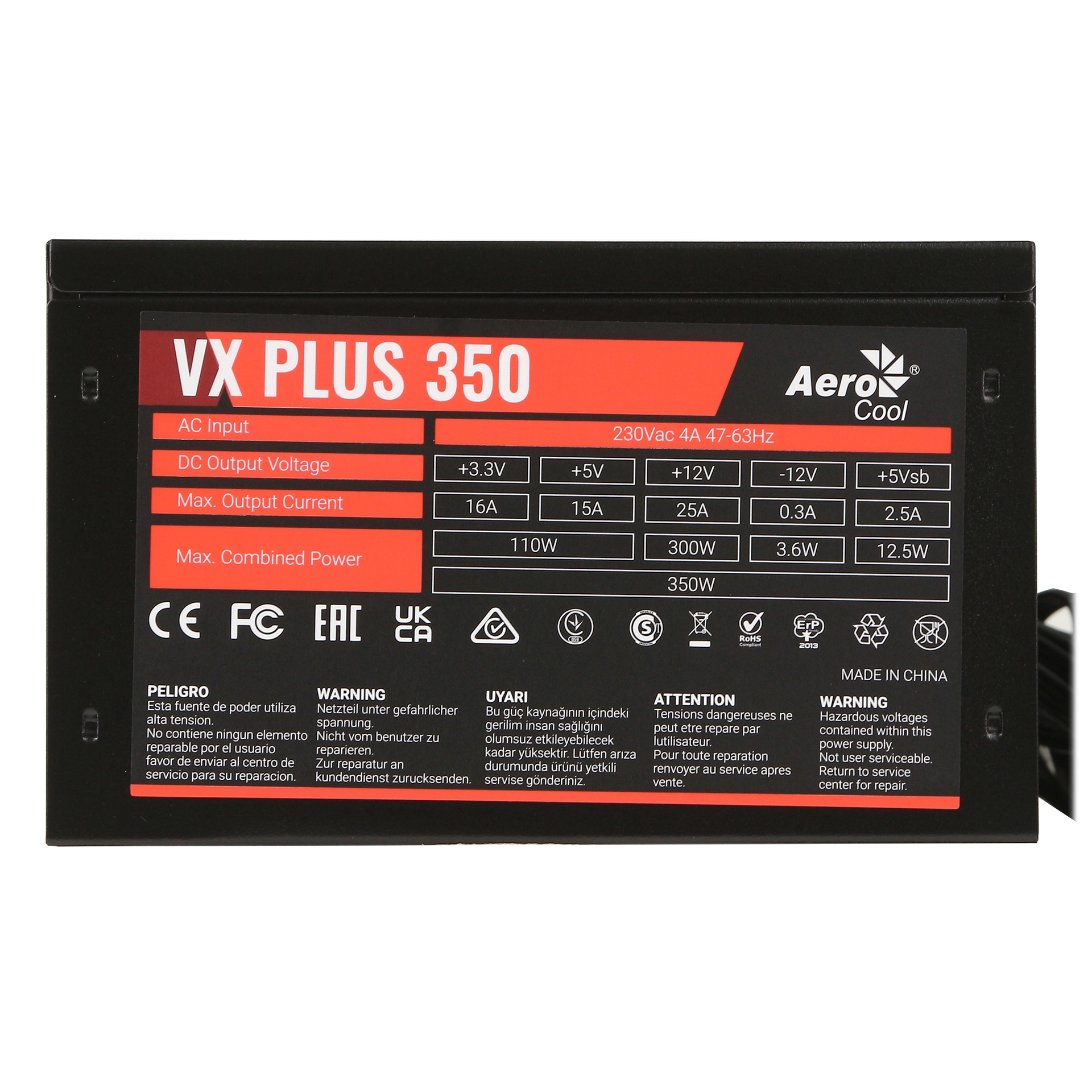 Блок питания ATX 350 W AeroCool VX PLUS Stealth 350 — фото 3