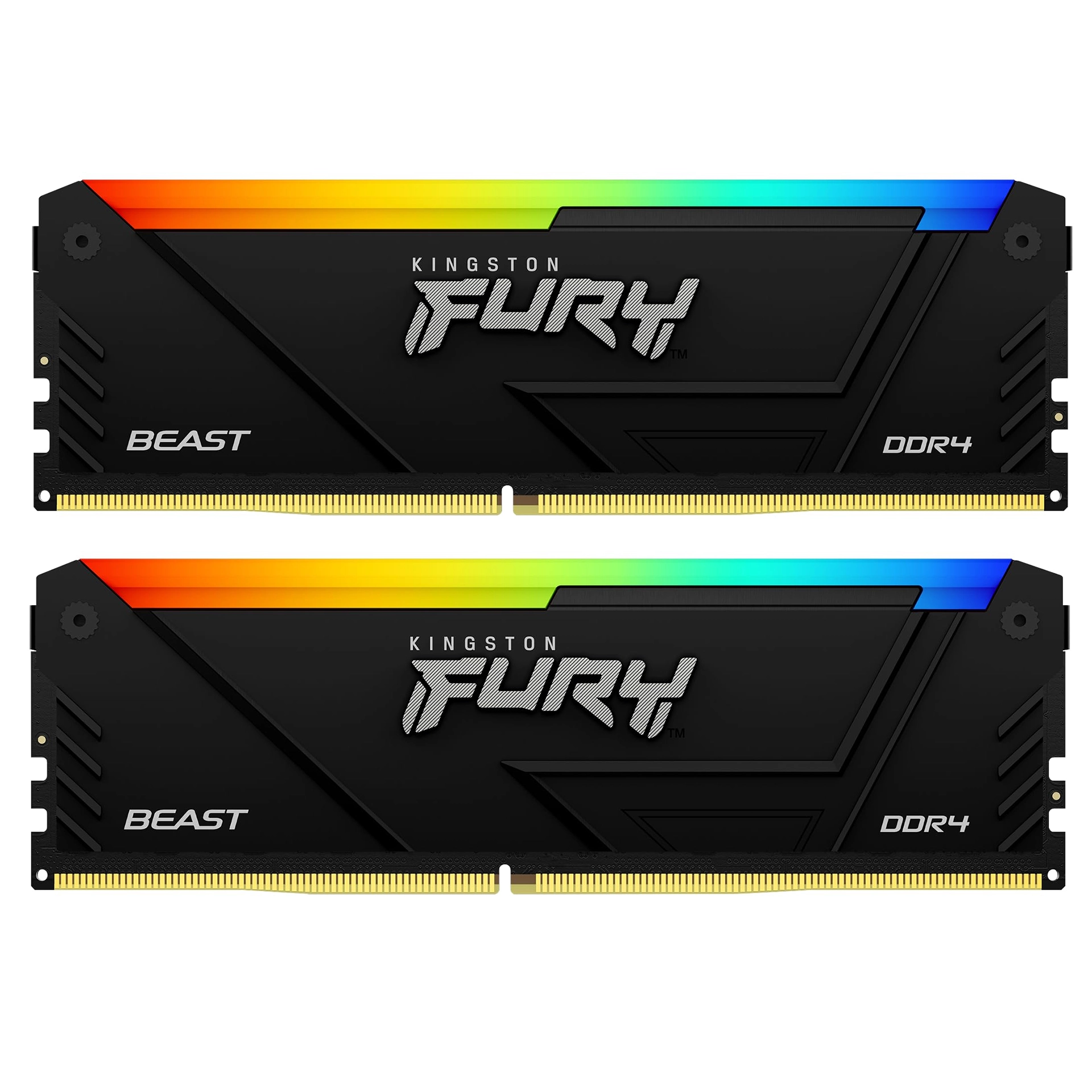 DDR-4 DIMM 32 GB 3200 MHz Kingston Fury Beast RGB, 2x 16 GB Kit, BOX (KF432C16BB12AK2/32)