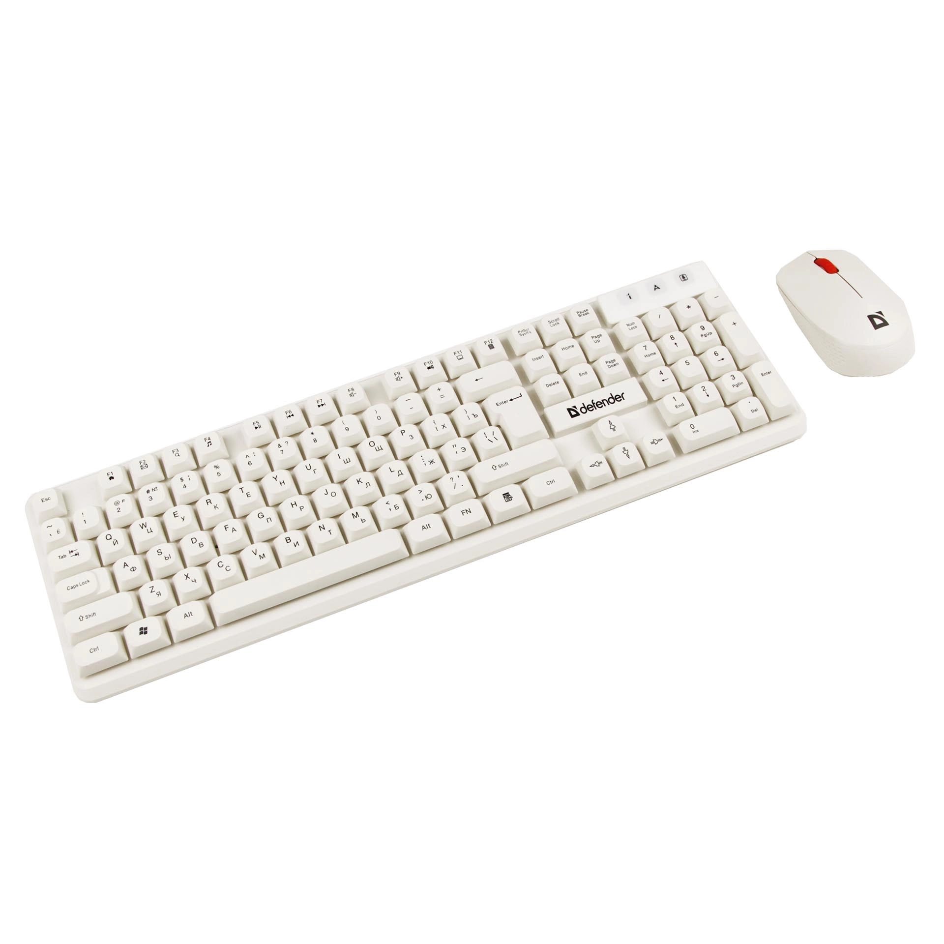 Клавиатура Defender Milan C-992, White, USB + мышь
