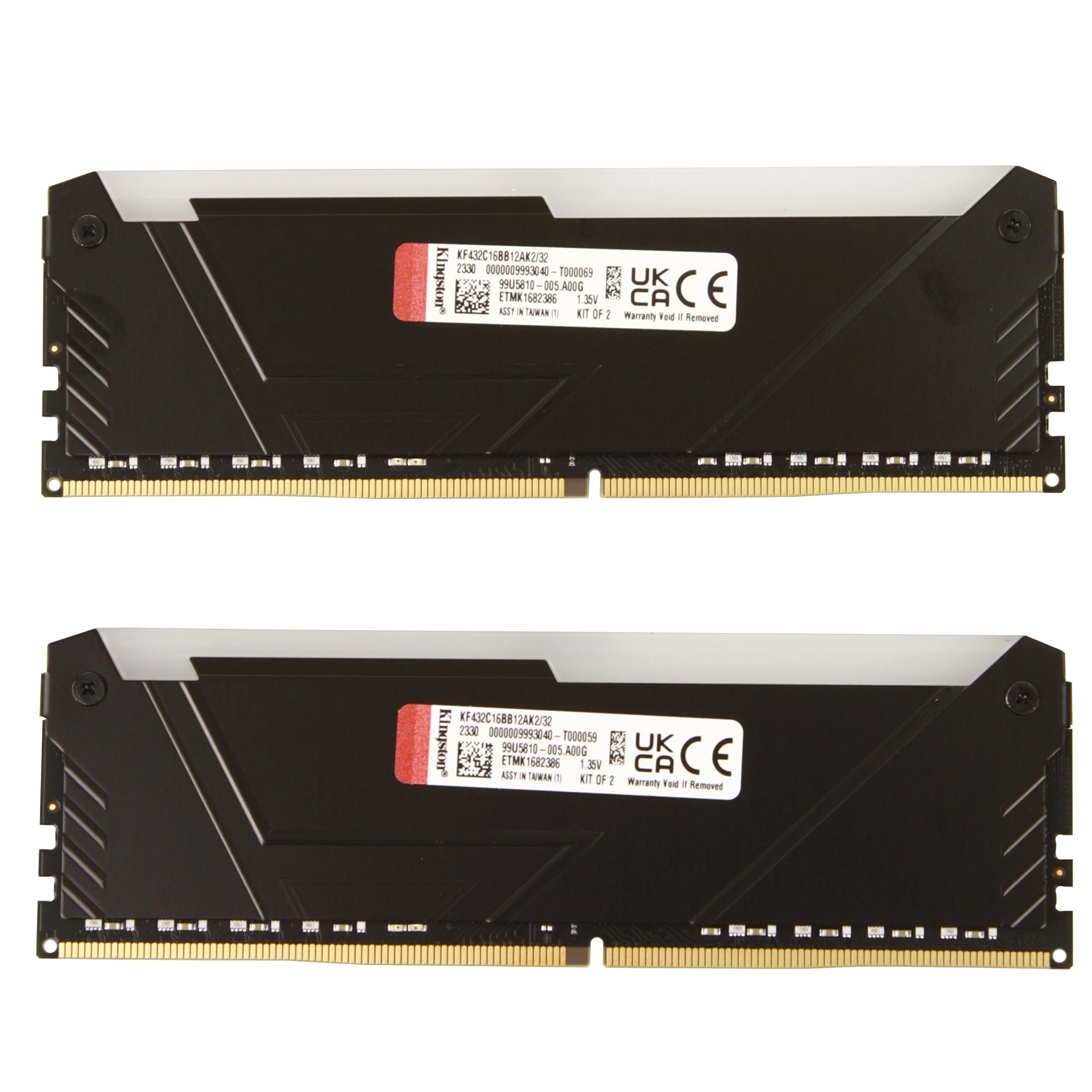 DDR-4 DIMM 32 GB 3200 MHz Kingston Fury Beast RGB, 2x 16 GB Kit, BOX (KF432C16BB12AK2/32) — фото 3