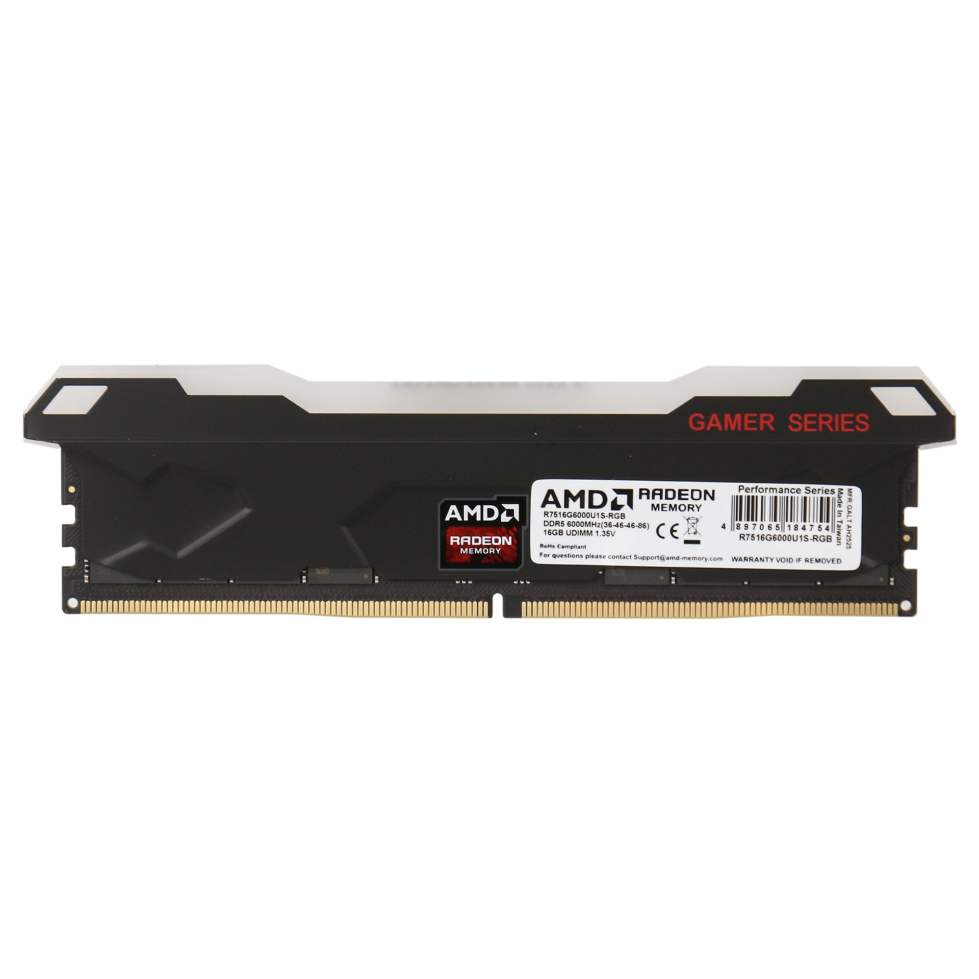 DDR-5 DIMM 16 GB 6000 MHz AMD Radeon R7 Performance Series RGB, BOX (R7516G6000U1S-RGB) — фото 2
