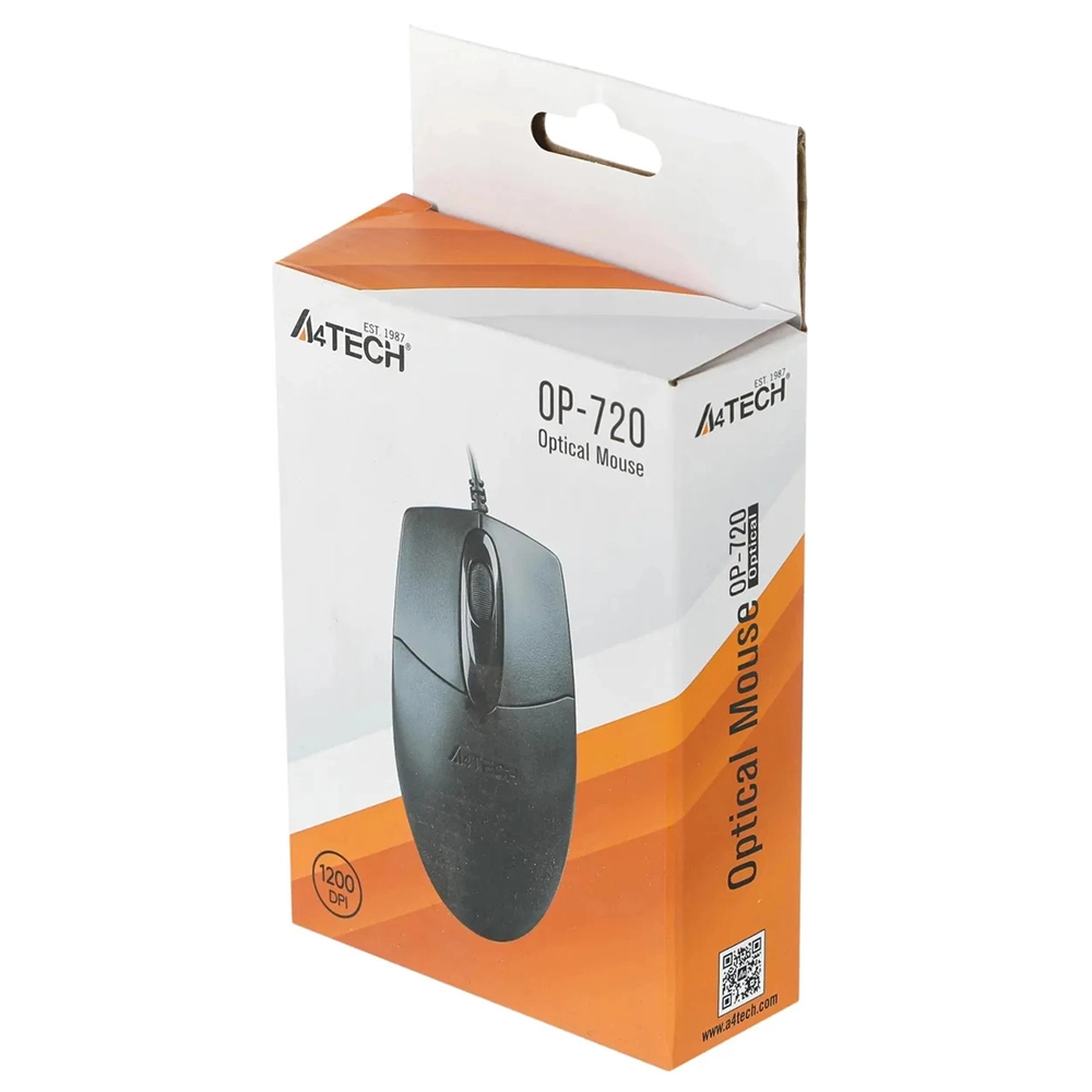 Мышь A4Tech OP-720, Black, USB — фото 5